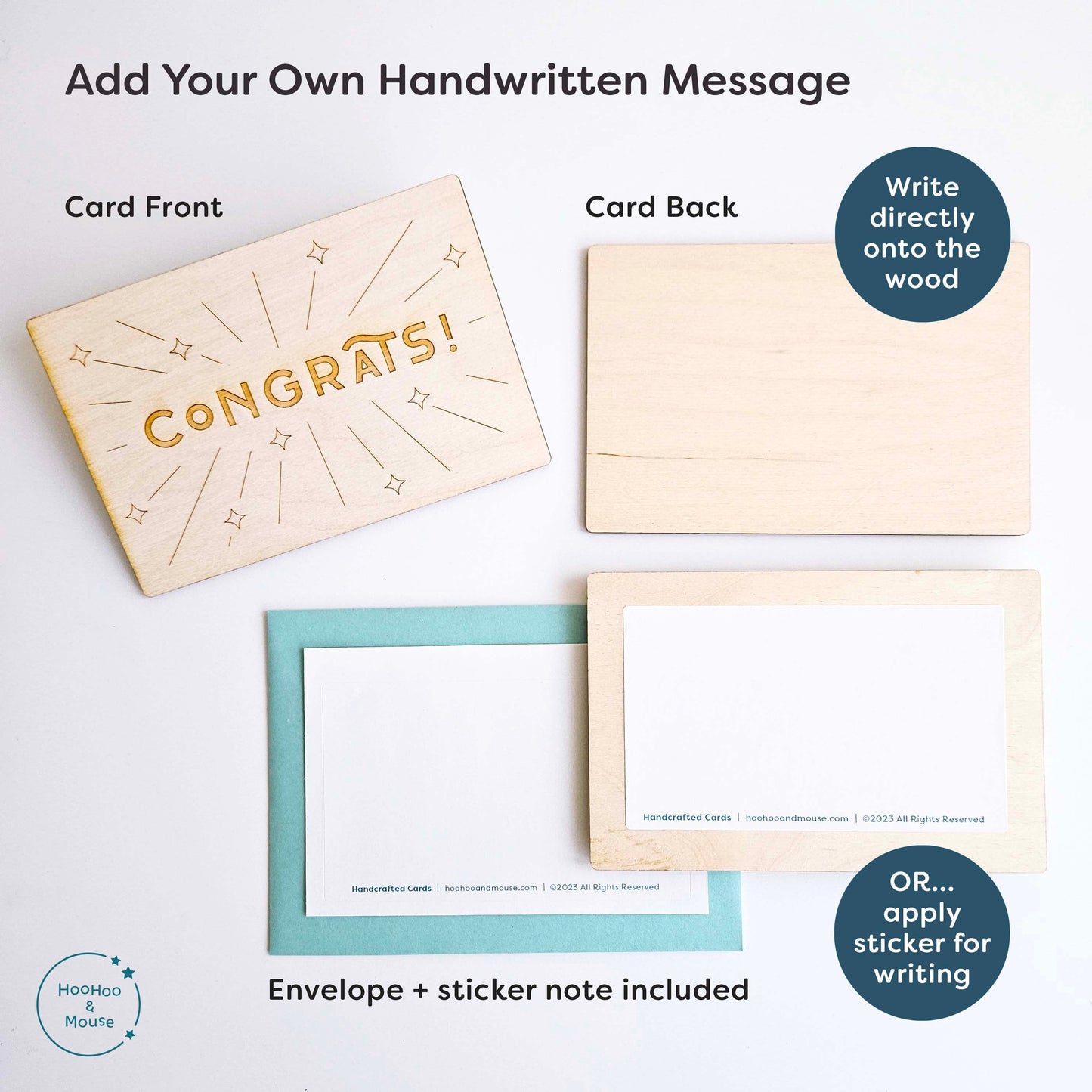 You're Awesome Wood Card, Hand-painted
