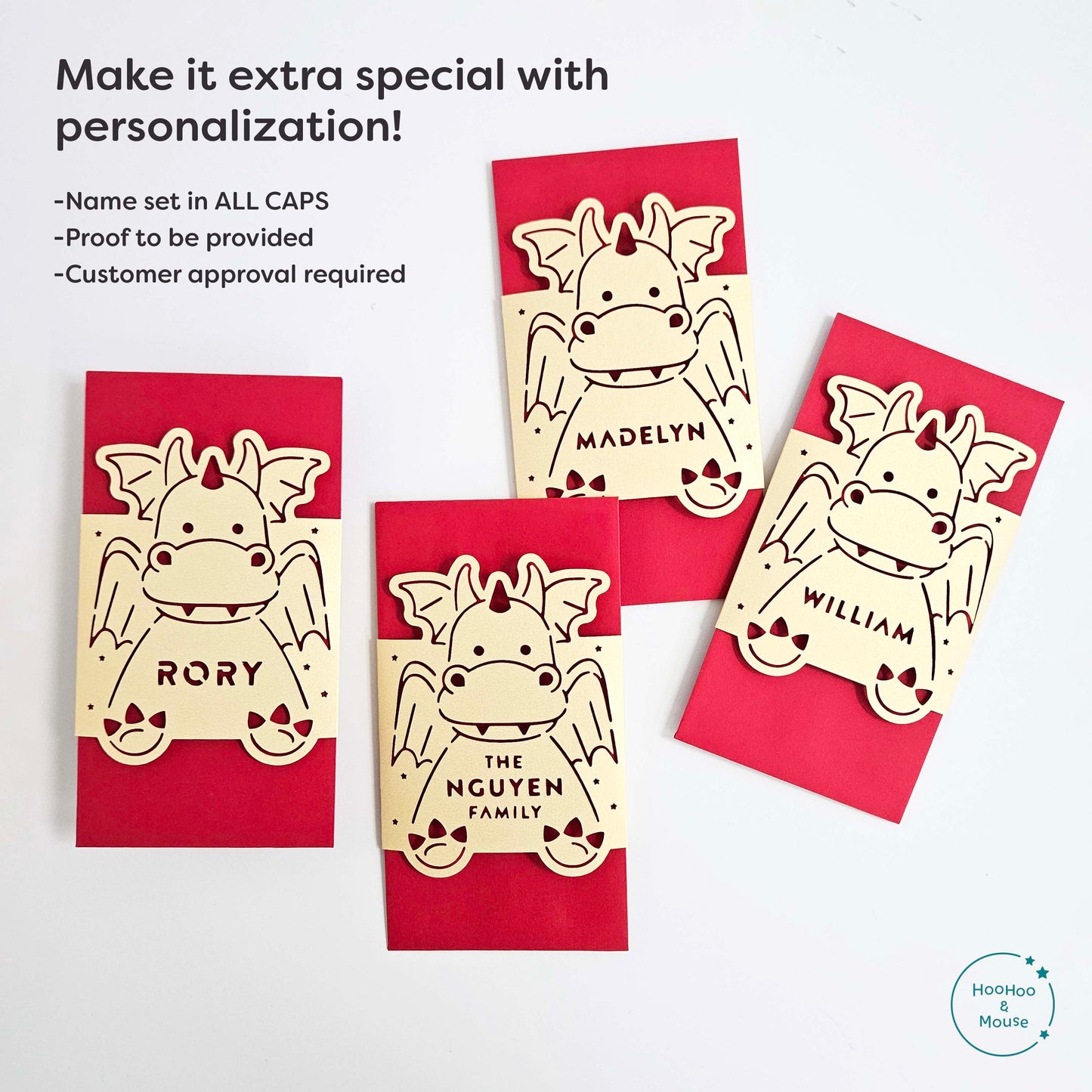 2024 Year of the Dragon Red Envelope, personalized