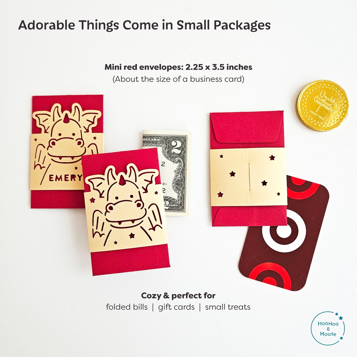 2024 Dragonettes, Mini Red Envelopes, Set of 3