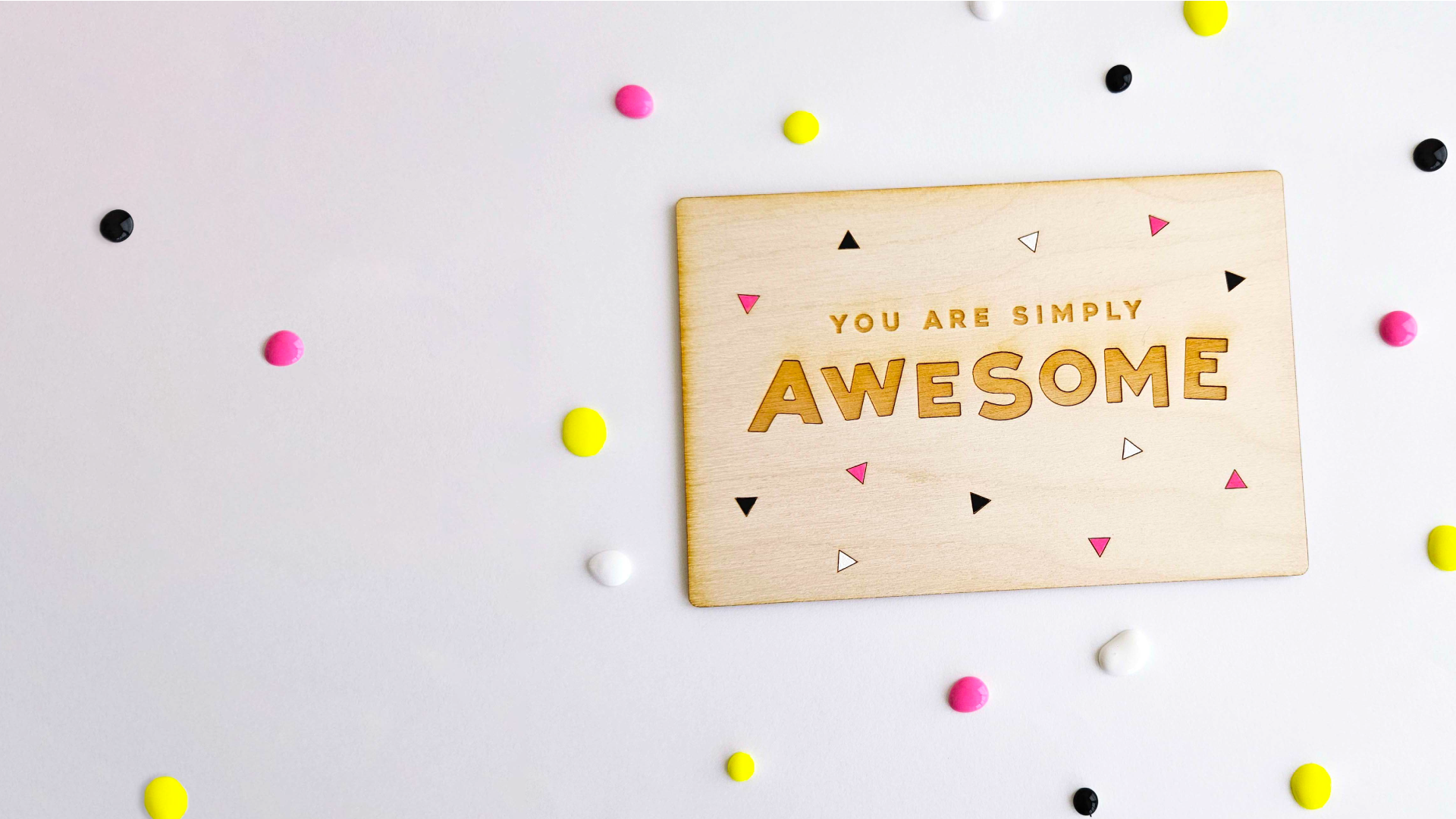 Wood card, You are Awesome