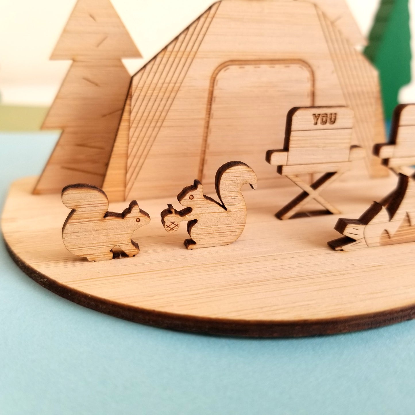 Our Love Is In-Tents Wood CardScape