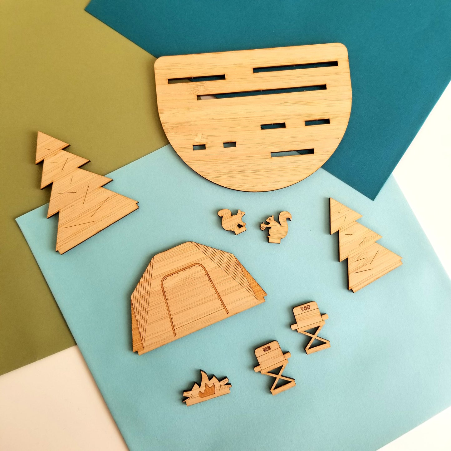 Our Love Is In-Tents Wood CardScape