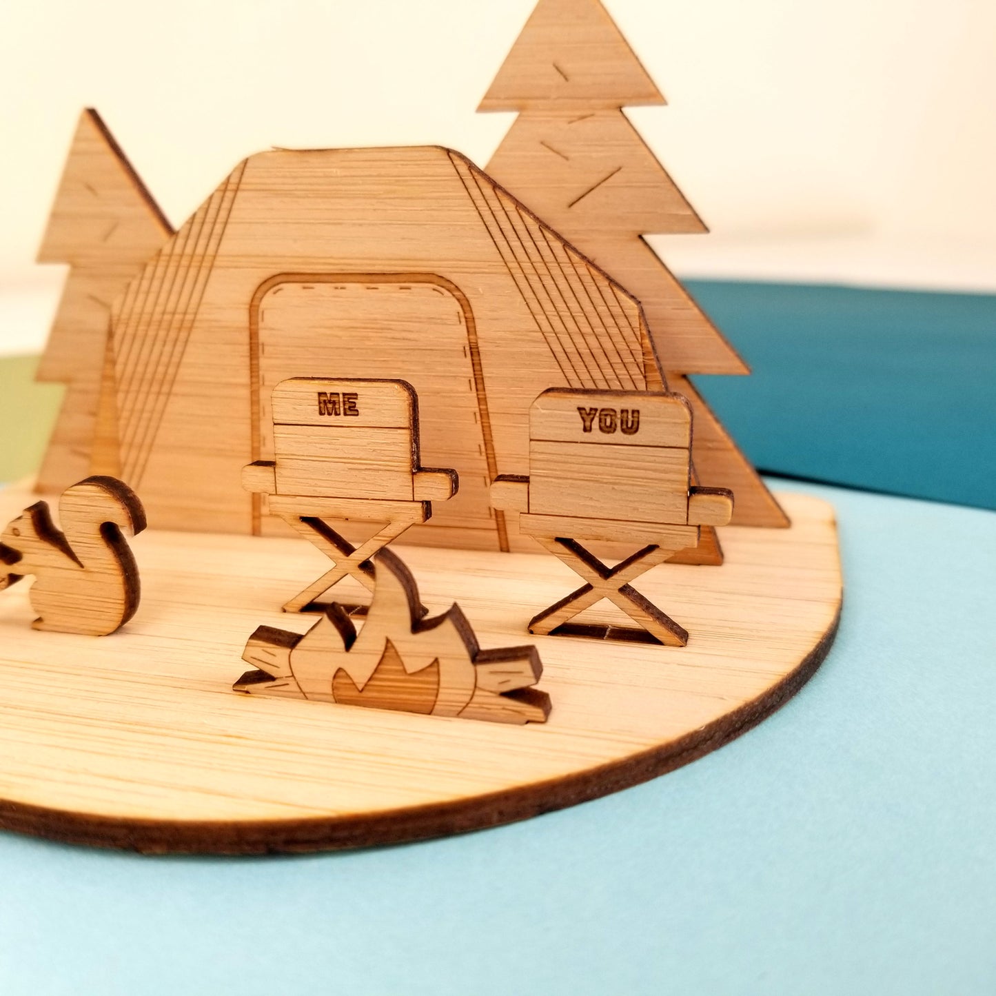 Our Love Is In-Tents Wood CardScape