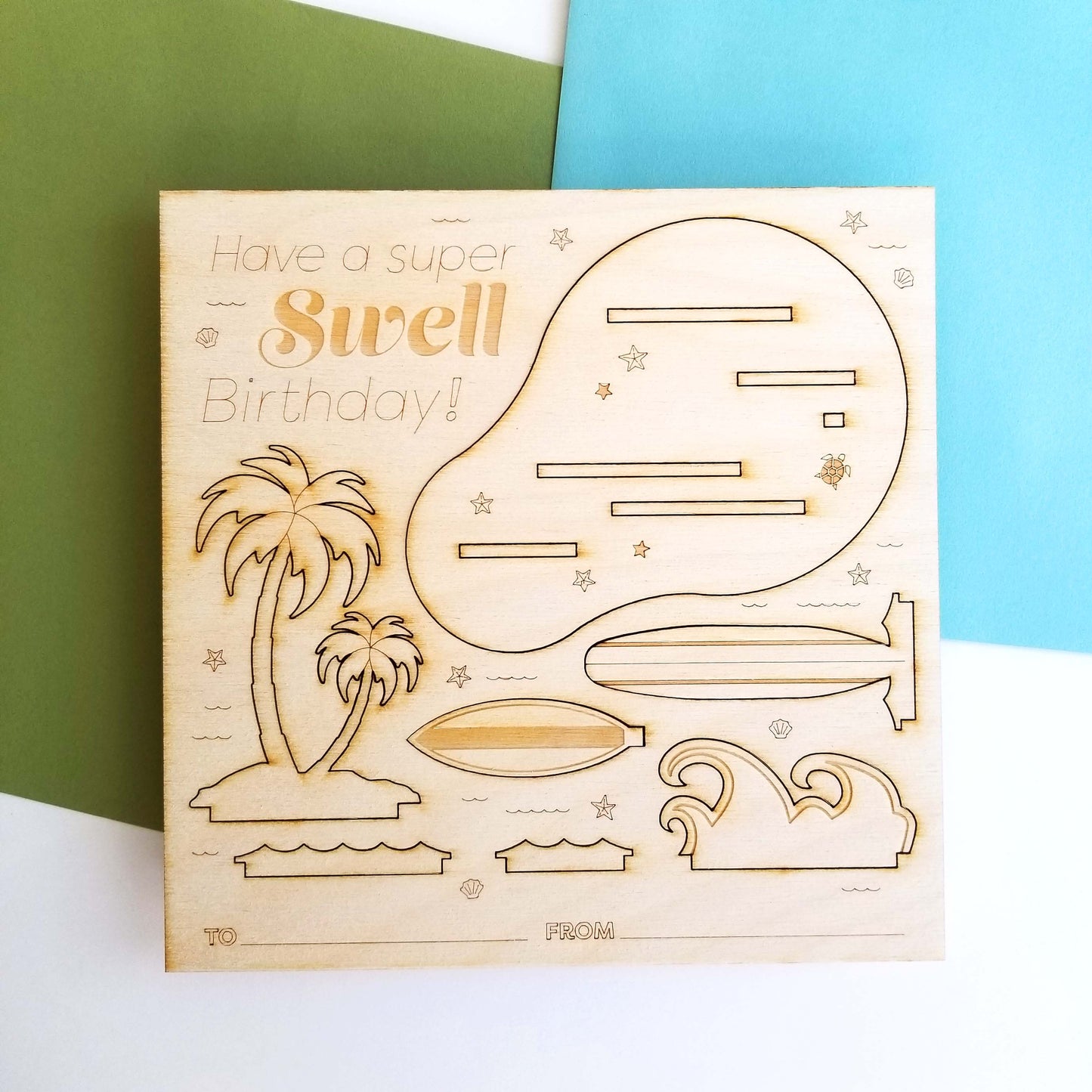 Have a Swell Birthday Wood CardScape