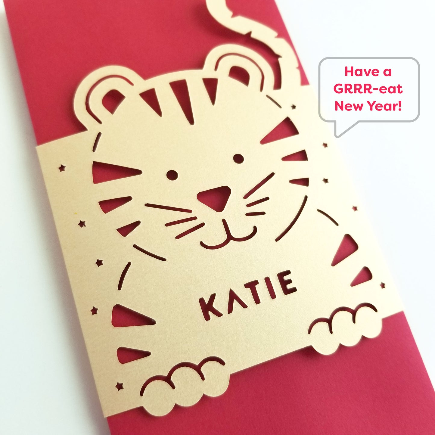 2022 Year of the Tiger Red Envelope, personalized