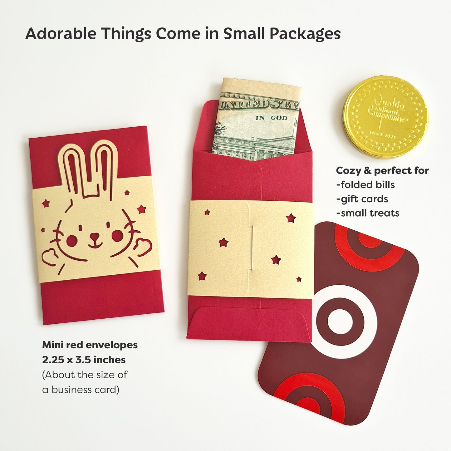 Custom Order-Mini Rabbit Red Envelopes, Personalized
