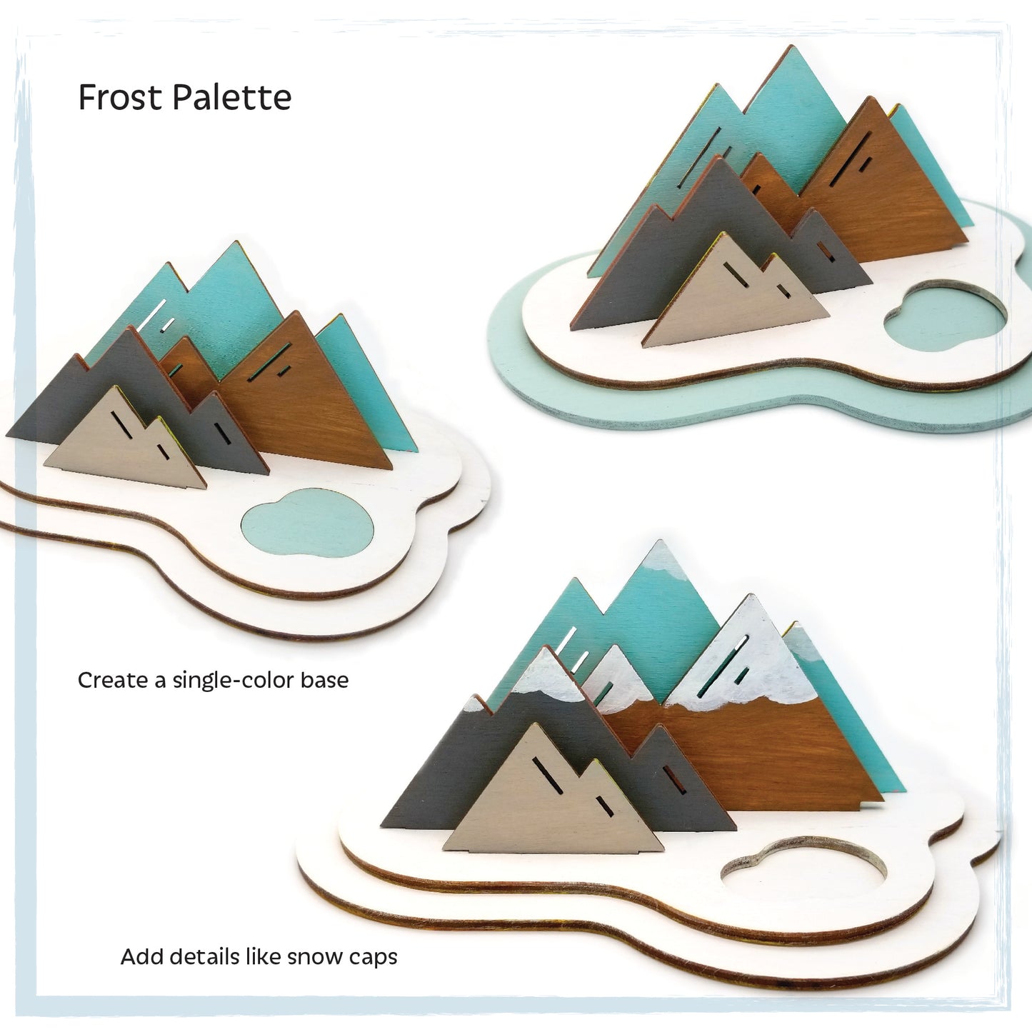 Wooden Mountain Landscape Paint Kit