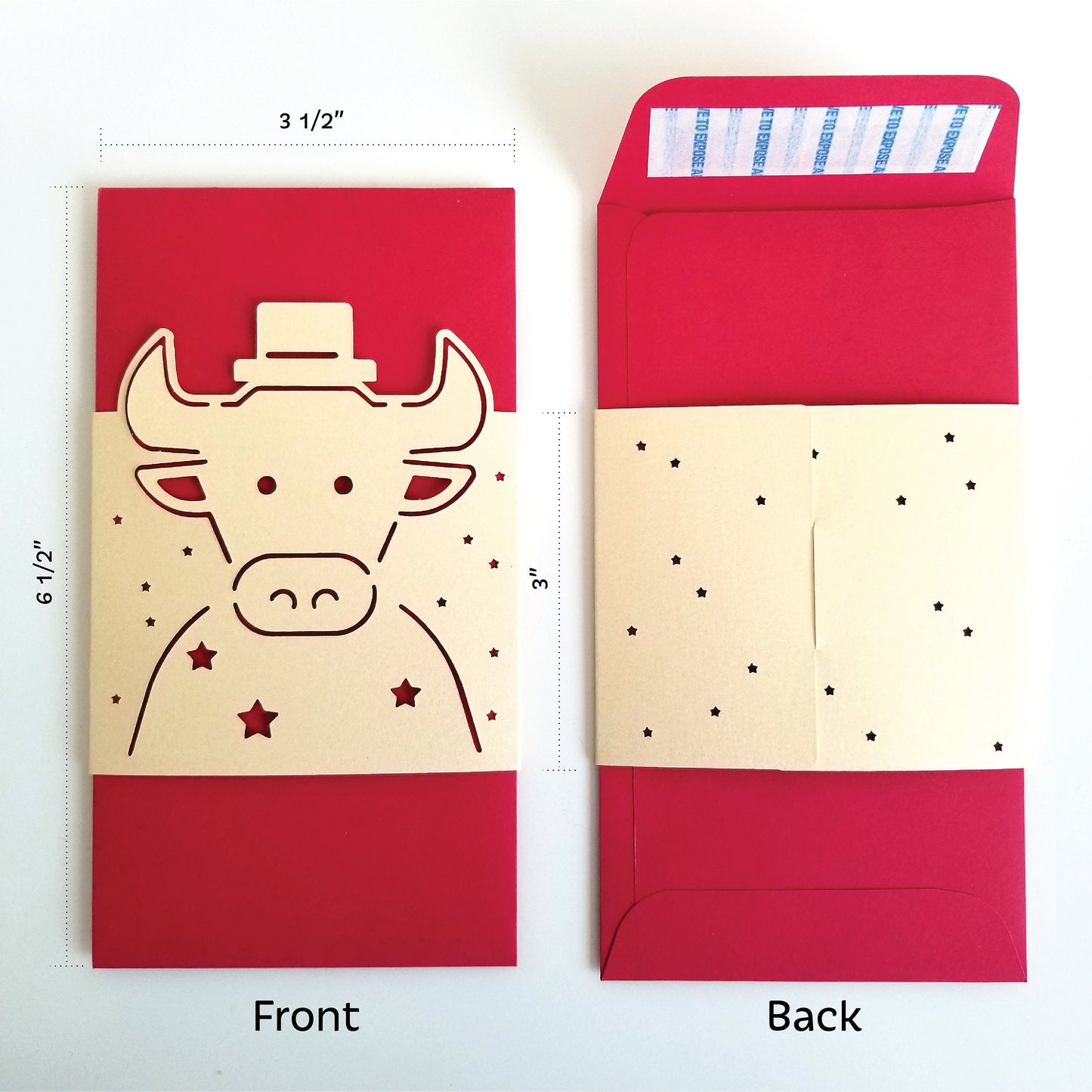 2021 Year of the Ox Red Envelope, personalized