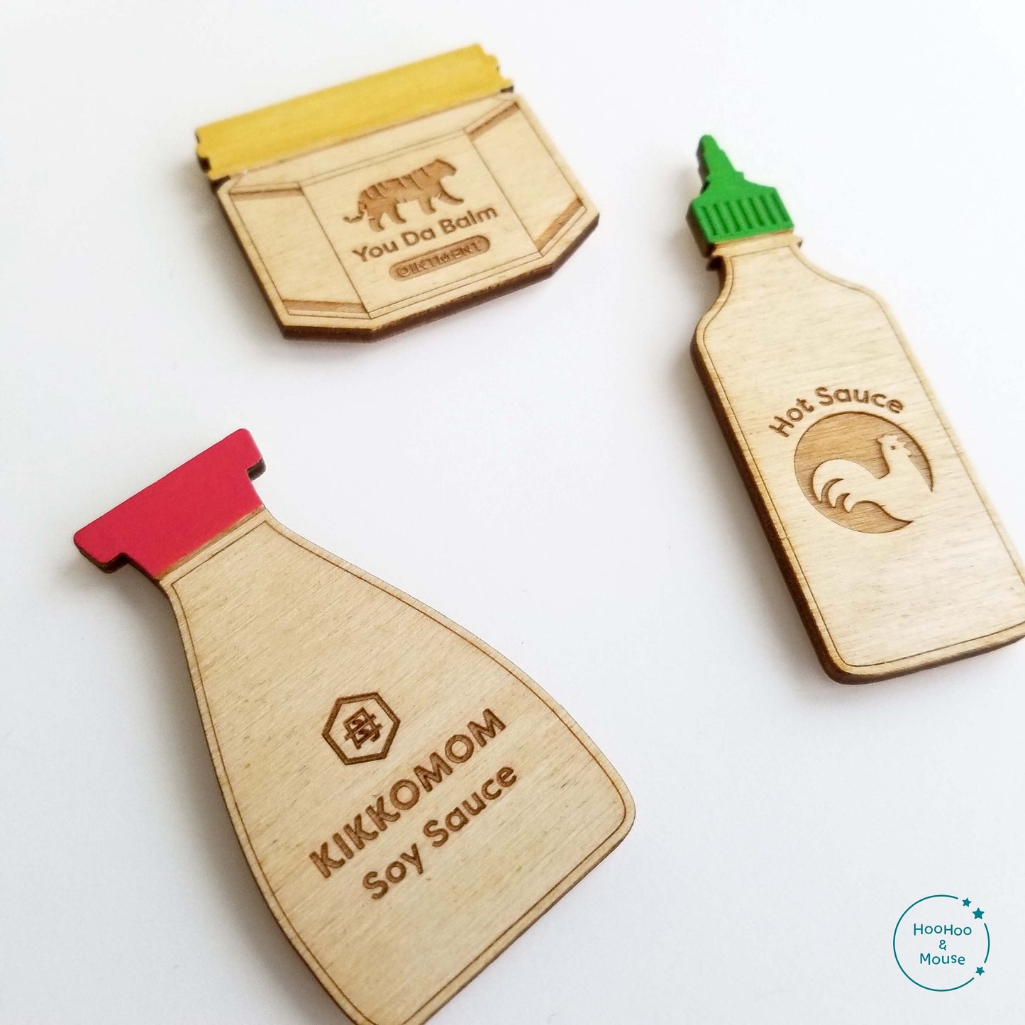 Soy Sauce "KikkoMOM" Card, with hand-painted magnet