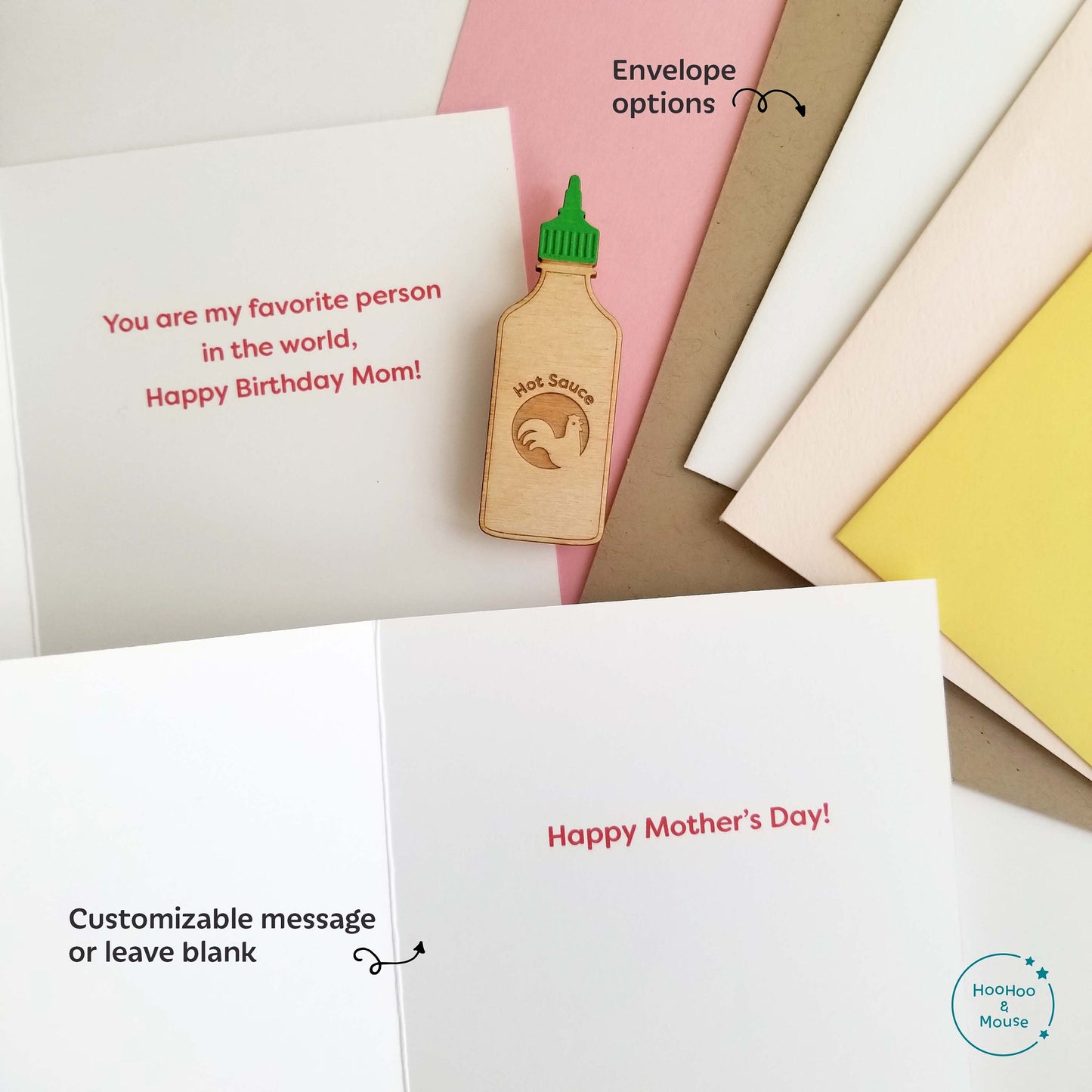 Hot Sauce Card, with hand-painted magnet