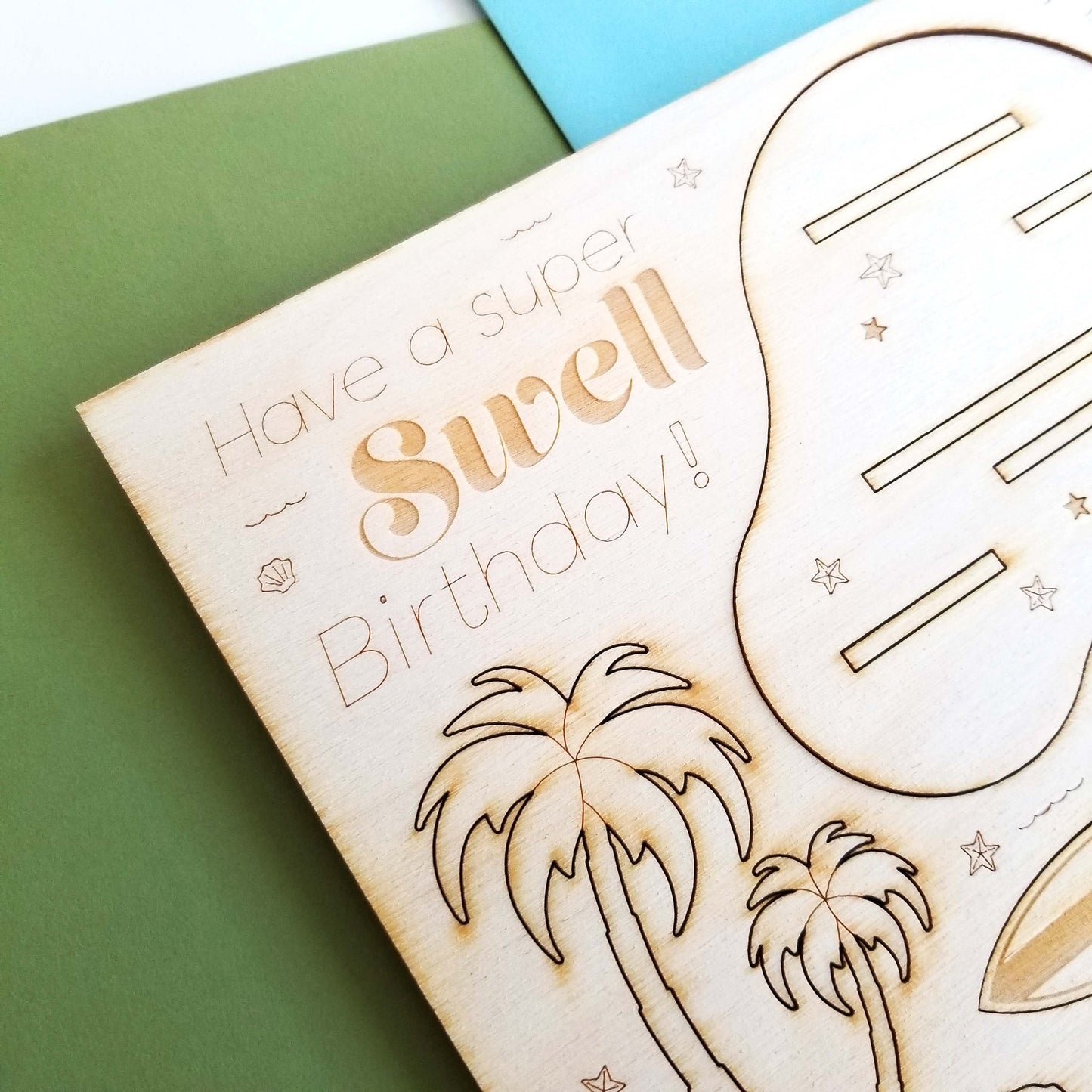 Have a Swell Birthday Wood CardScape