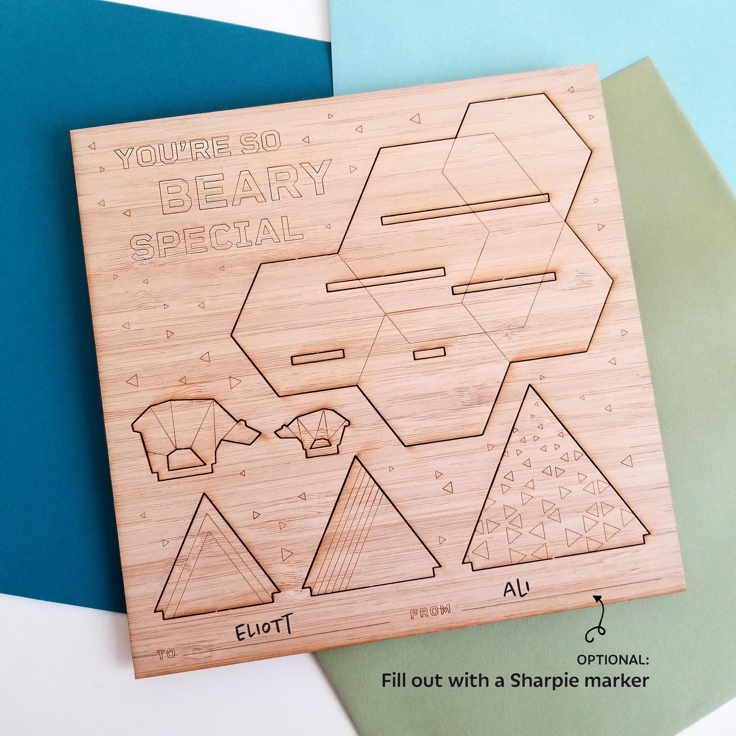 You're Beary Special Wood CardScape