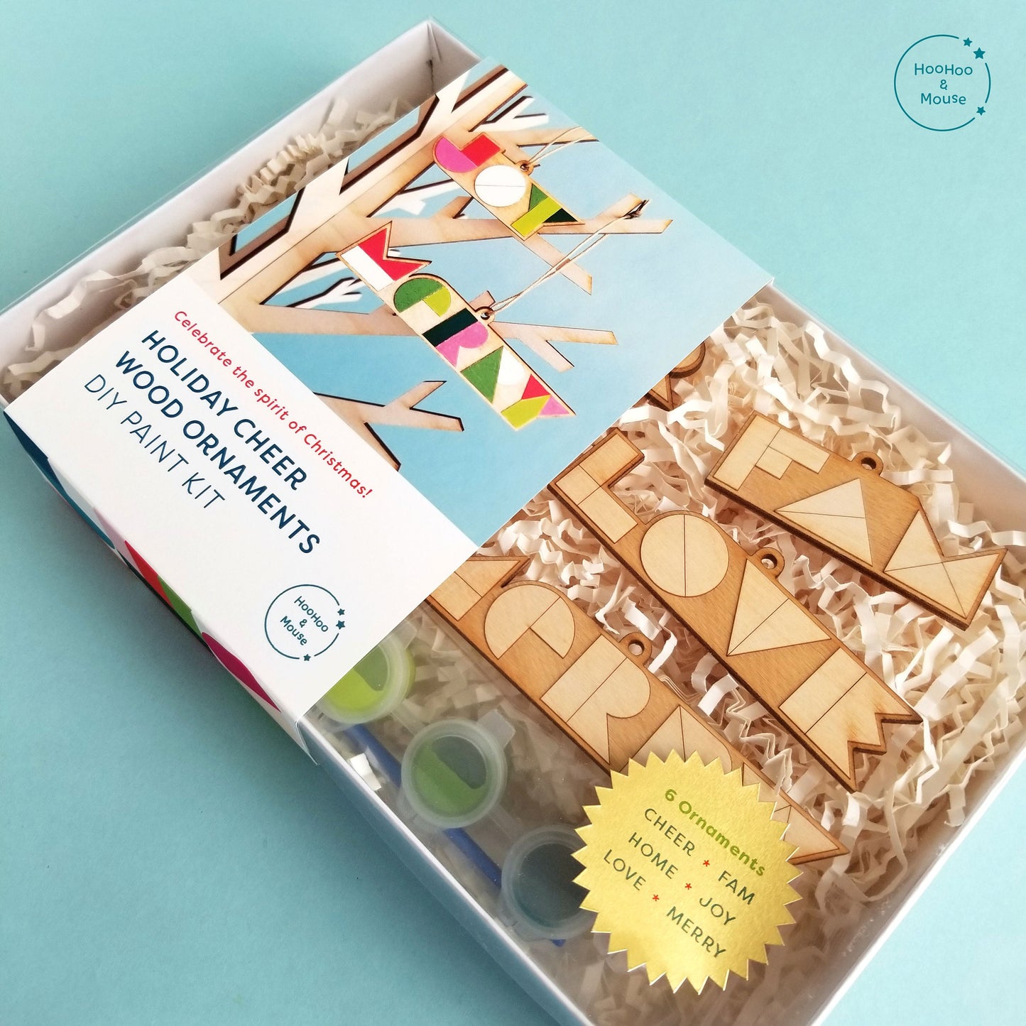 Holiday Cheer Word Ornament Paint Kit