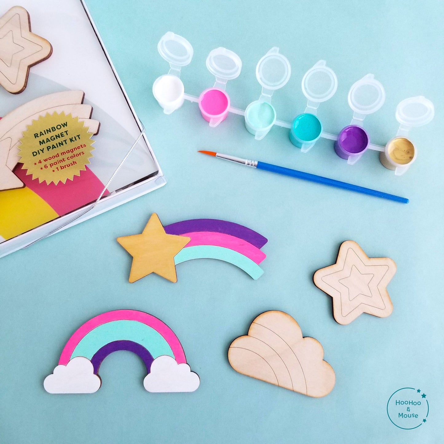 Rainbow Magnets Paint Kit, Set of 4