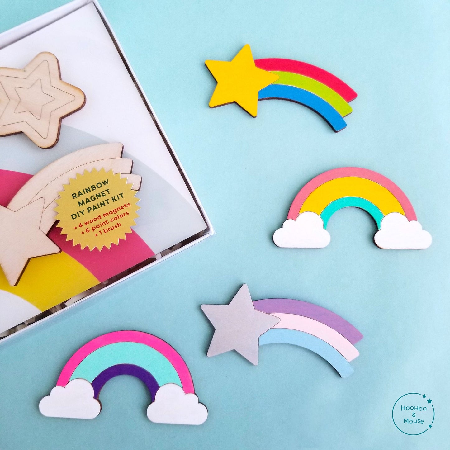 Rainbow Magnets Paint Kit, Set of 4