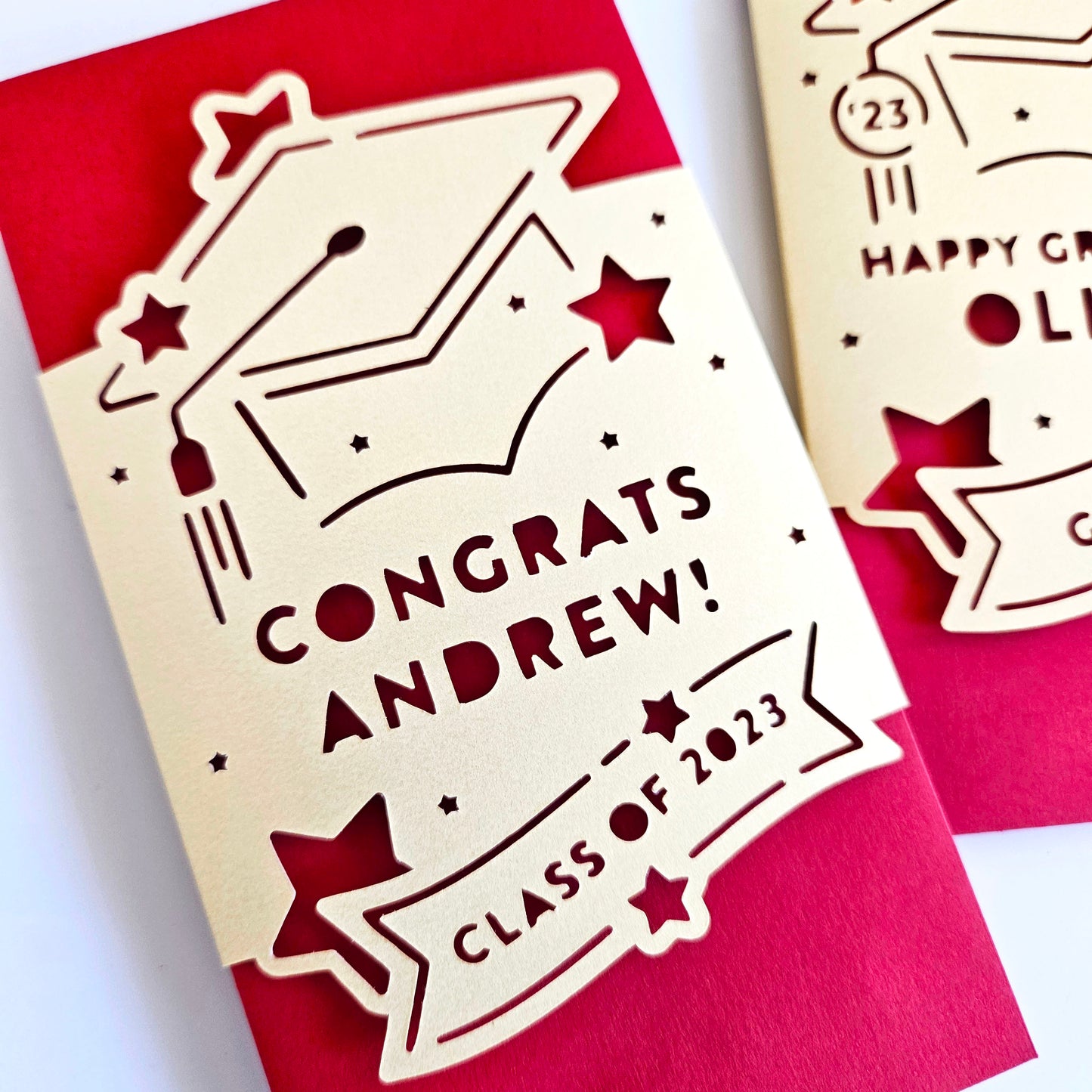 Happy Graduation Red Envelope, personalized