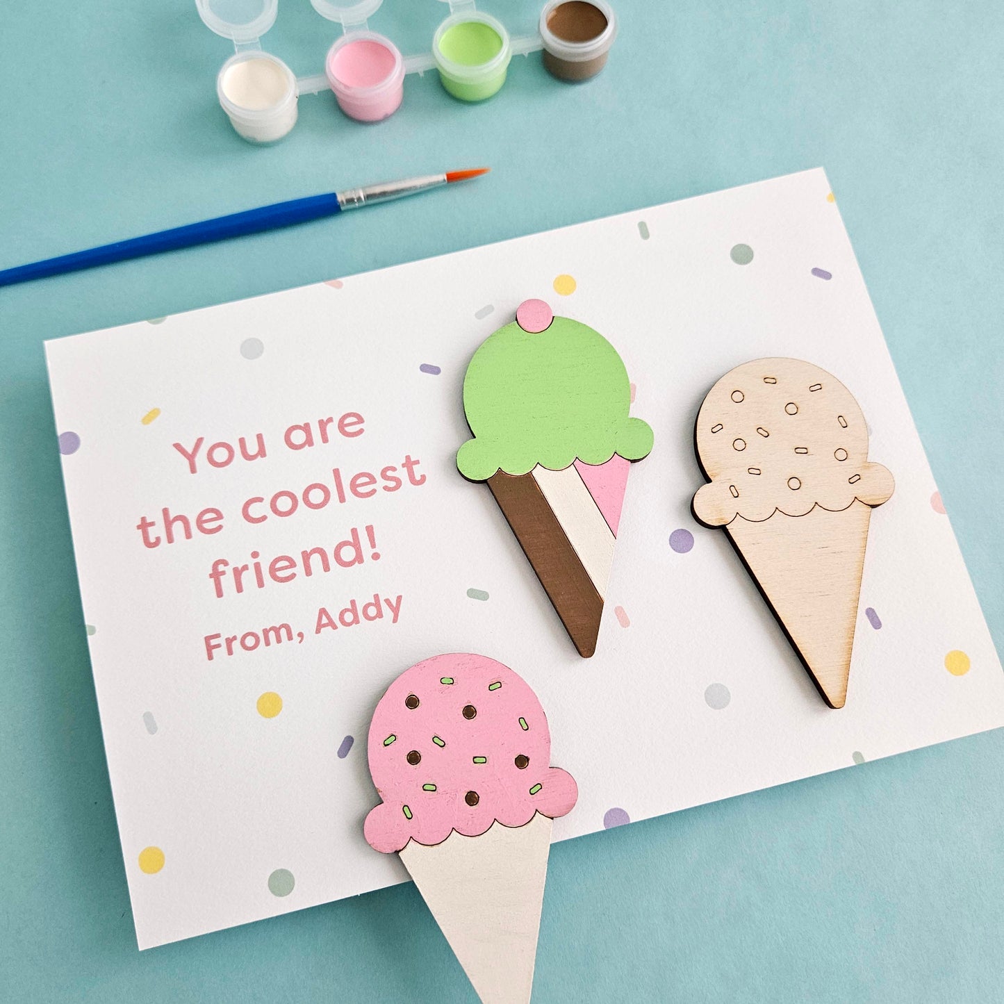 Ice Cream Party Favor, 2-piece, personalized