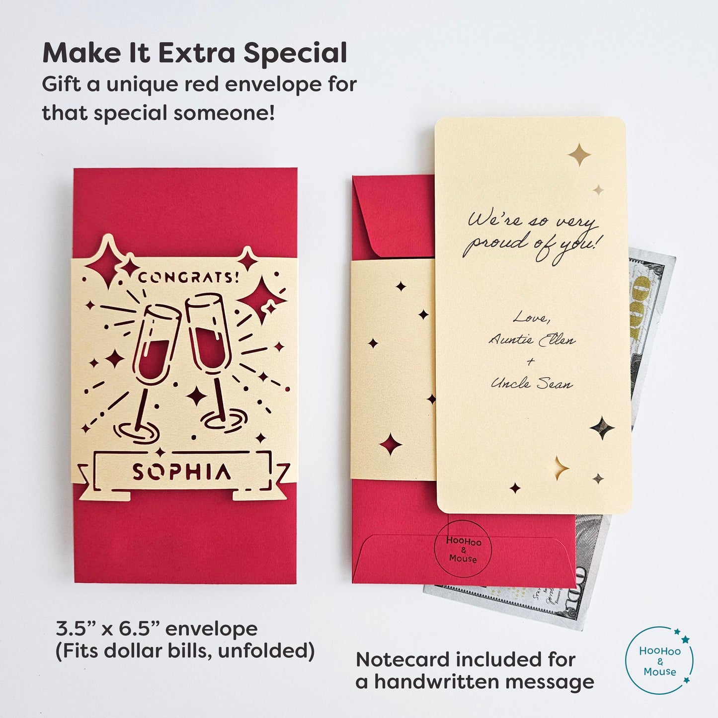 Cheers Red Envelope, personalized