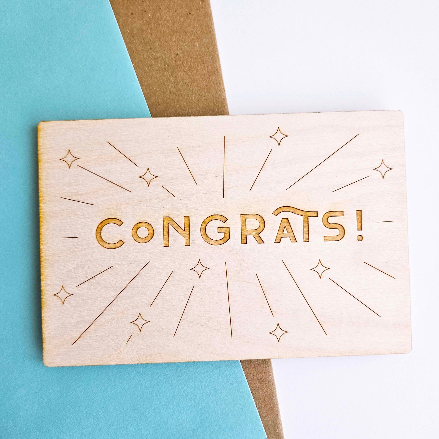 Congrats Wood Card