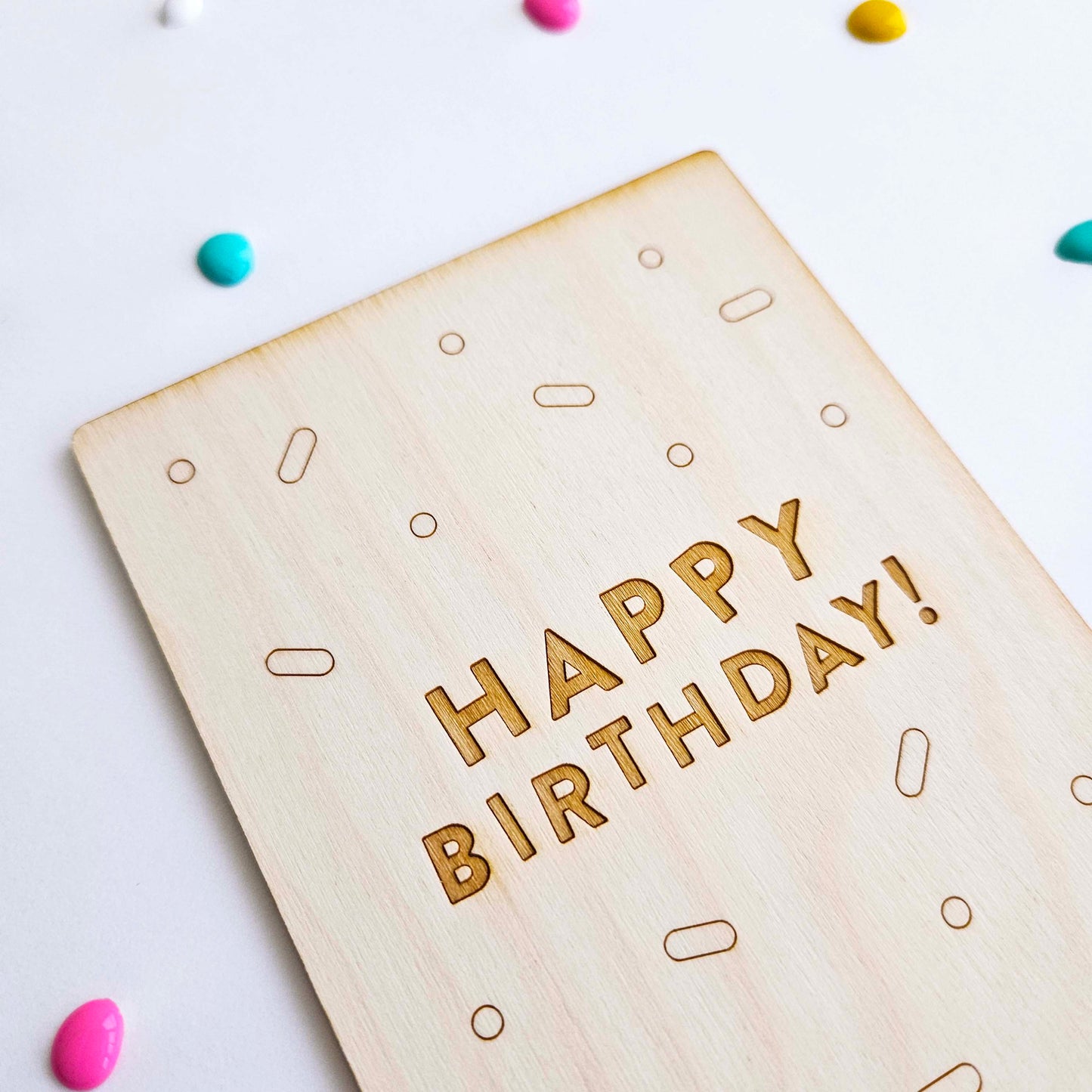 Happy Birthday Wood Card