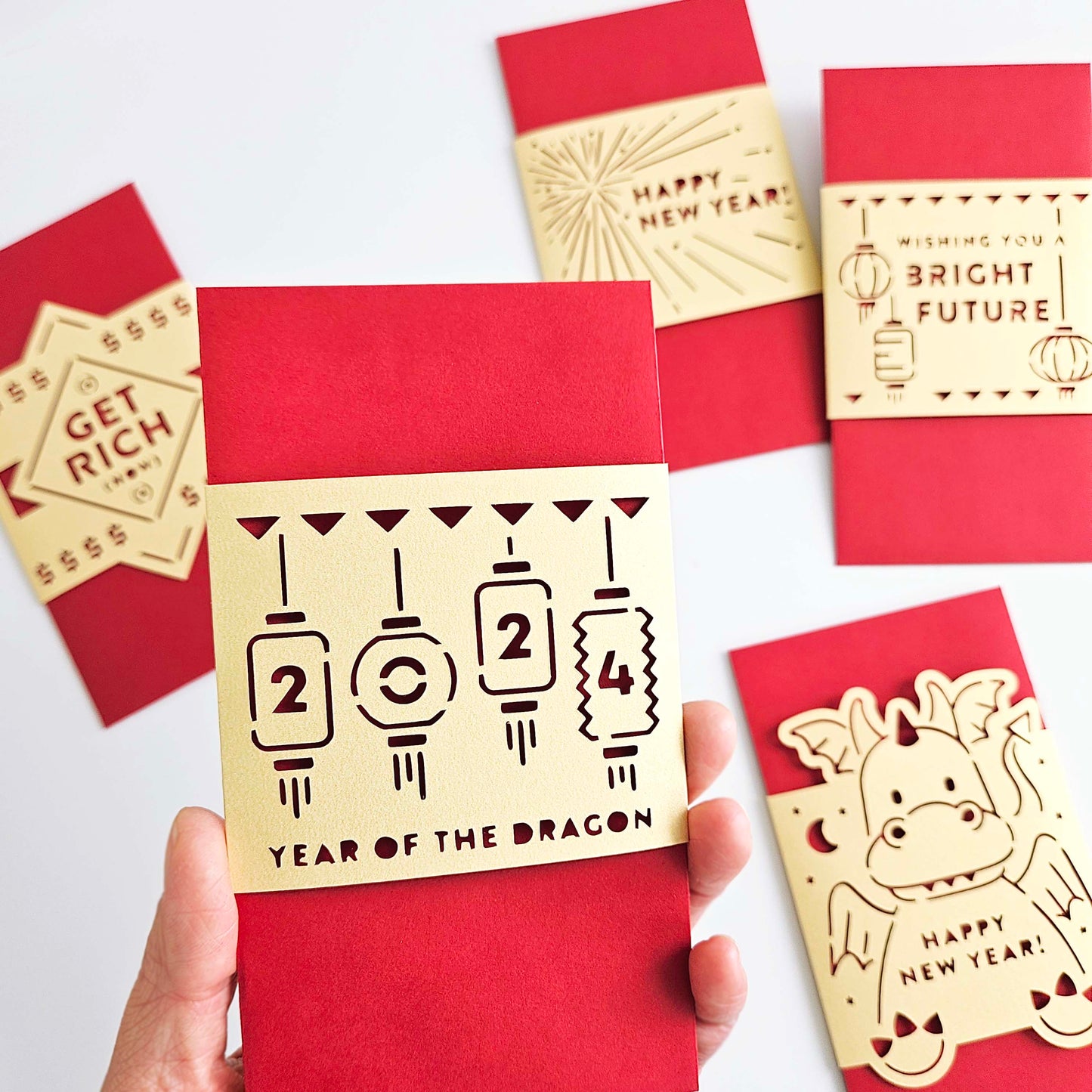 2024 Lunar New Year Red Envelopes, Set of 6 Designs