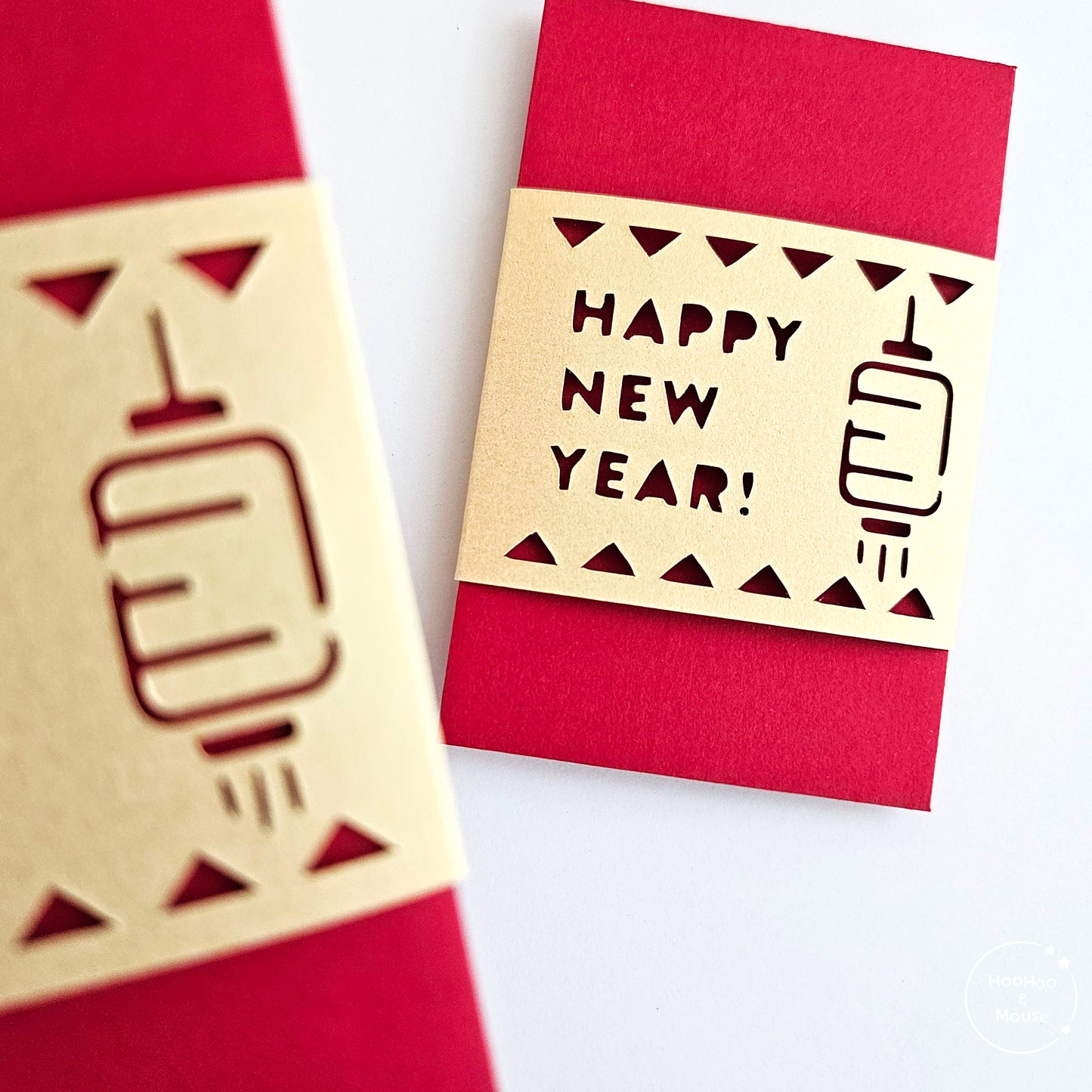 Happy New Year Mini Red Envelopes, Set of 3
