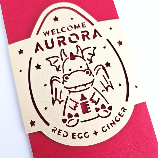 2024 Dragon Red Egg and Ginger / 100 Days Red Envelope, personalized