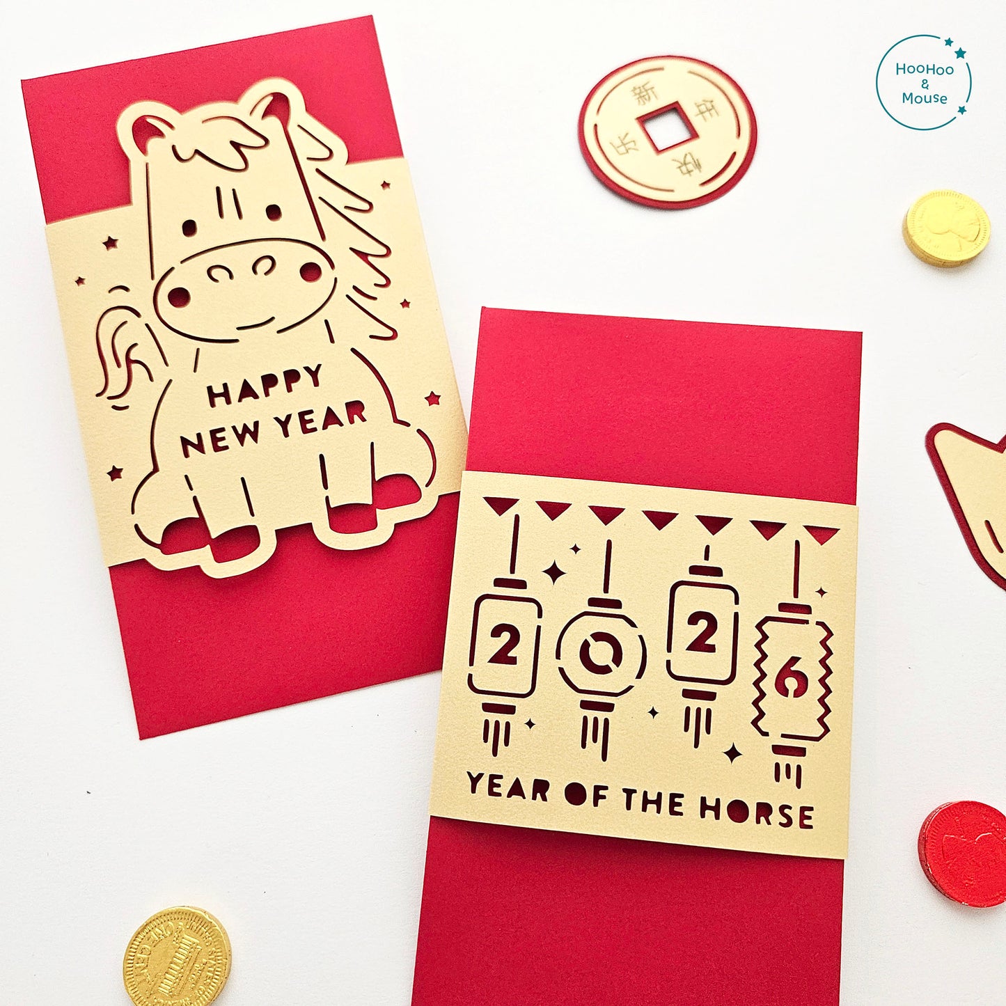 2026 Lunar New Year Red Envelopes, Set of 6 Designs