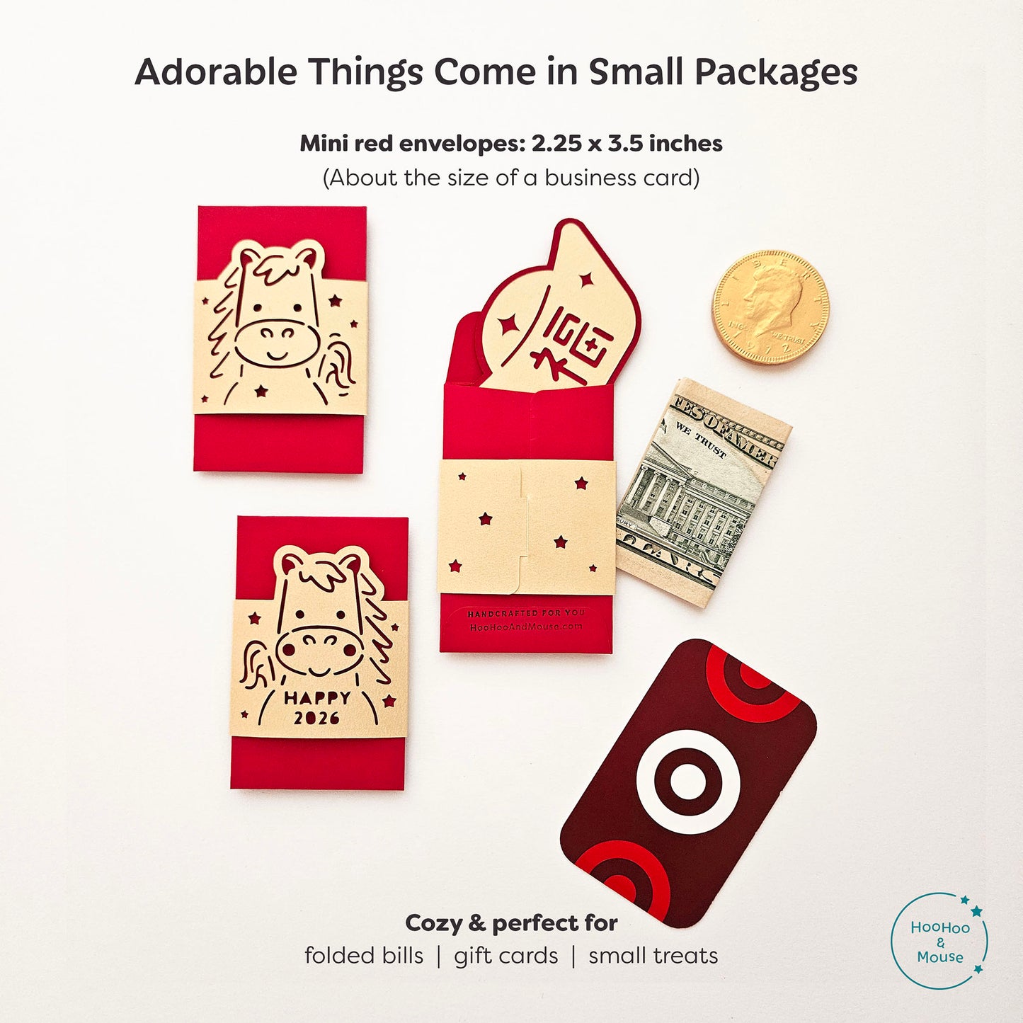 2026 Ponies, Mini Red Envelopes, Set of 3