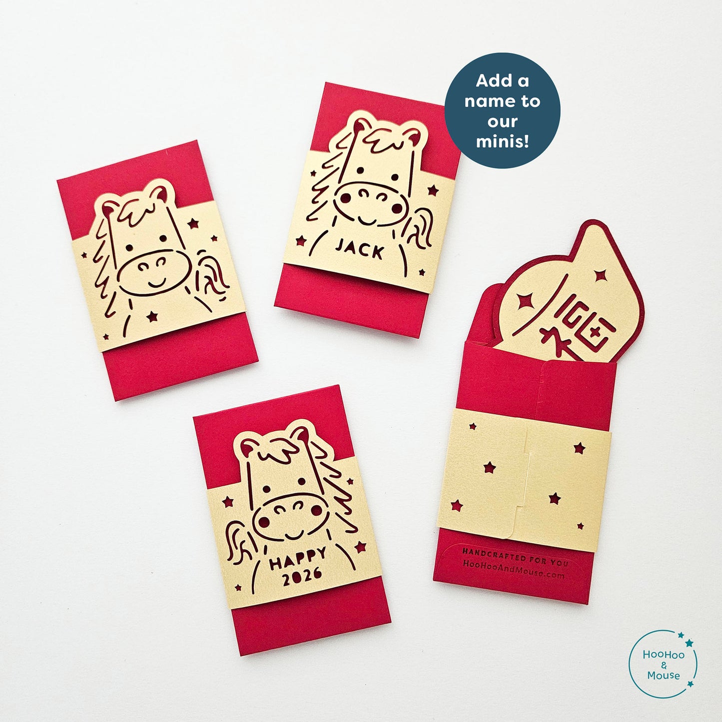 2026 Pony, Mini Red Envelope, PERSONALIZED