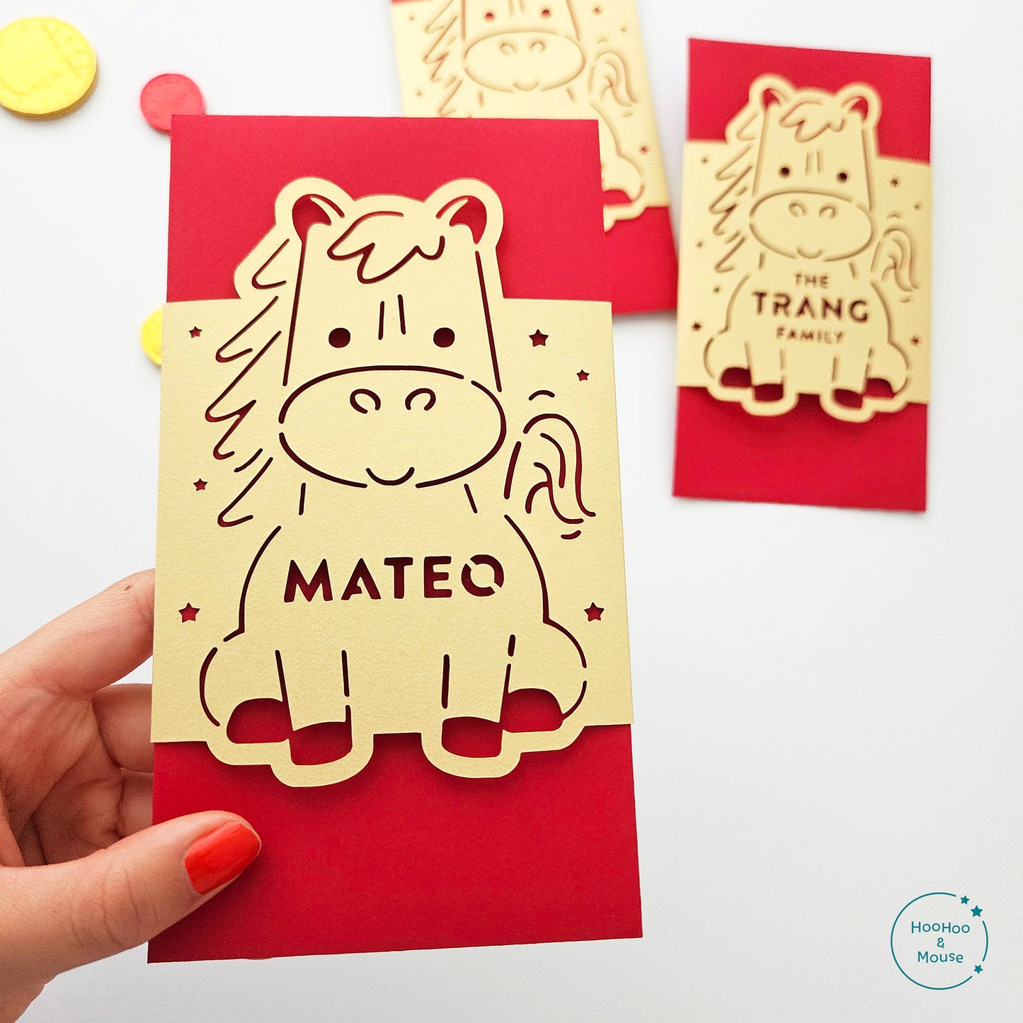 2026 Year of the Horse Red Envelope, PERSONALIZED