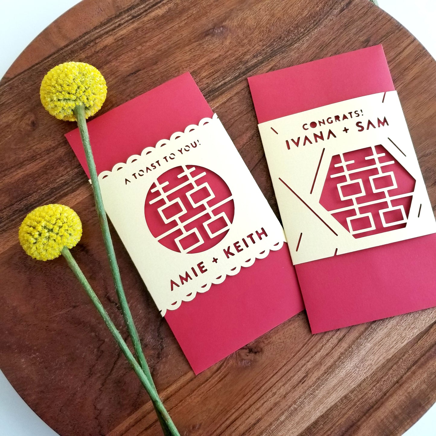 Double Happiness Red Envelope, personalized