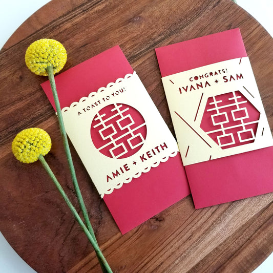 LUCKY MONEY RED ENVELOPES FOR LUNAR VIETNAMESE NEW YEAR THE RABBIT , PACK  OF 10