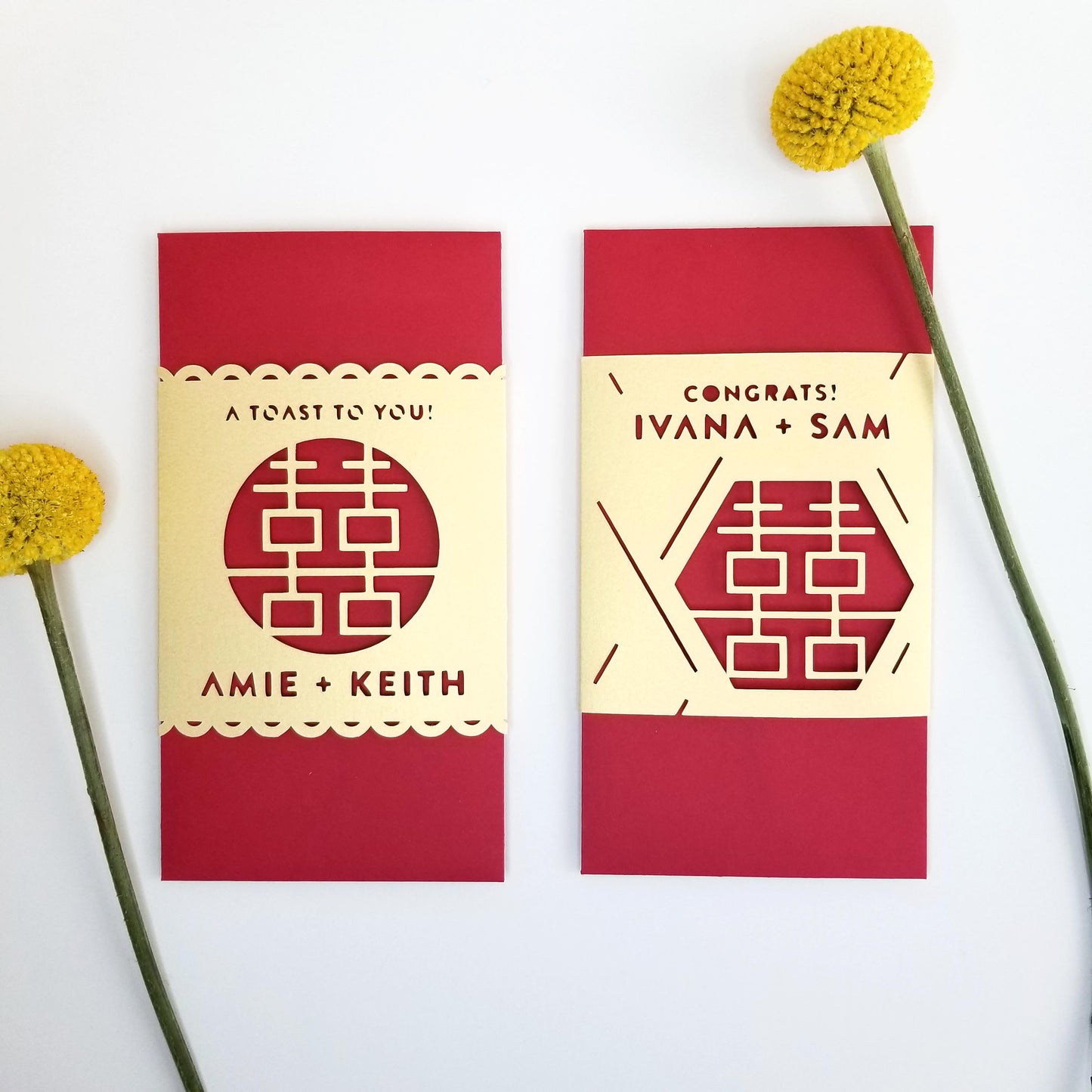 Double Happiness Red Envelope, personalized