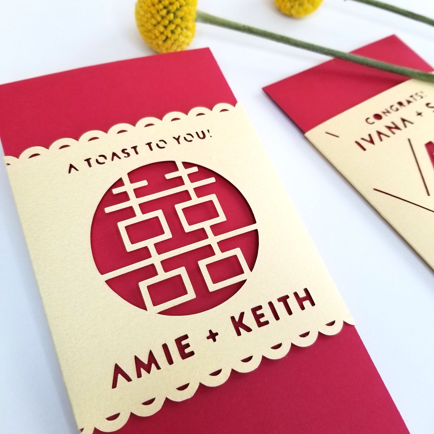 Double Happiness Red Envelope, personalized