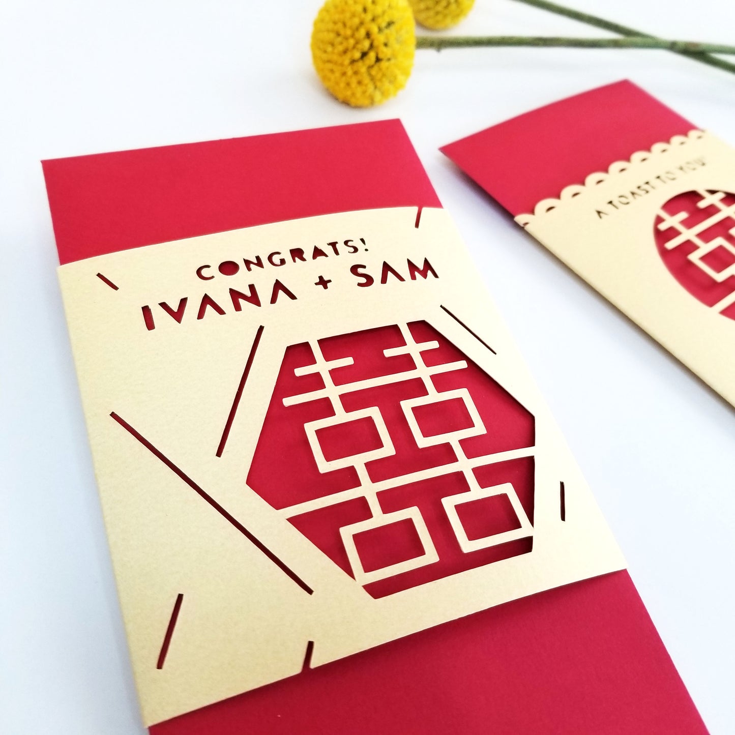 Double Happiness Red Envelope, personalized