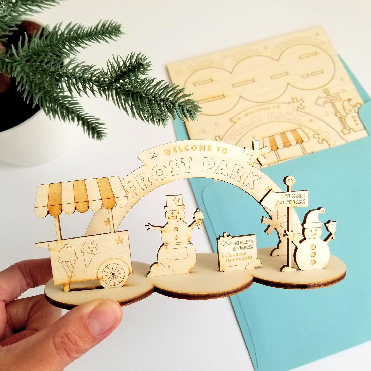A Cool Christmas Wood CardScape