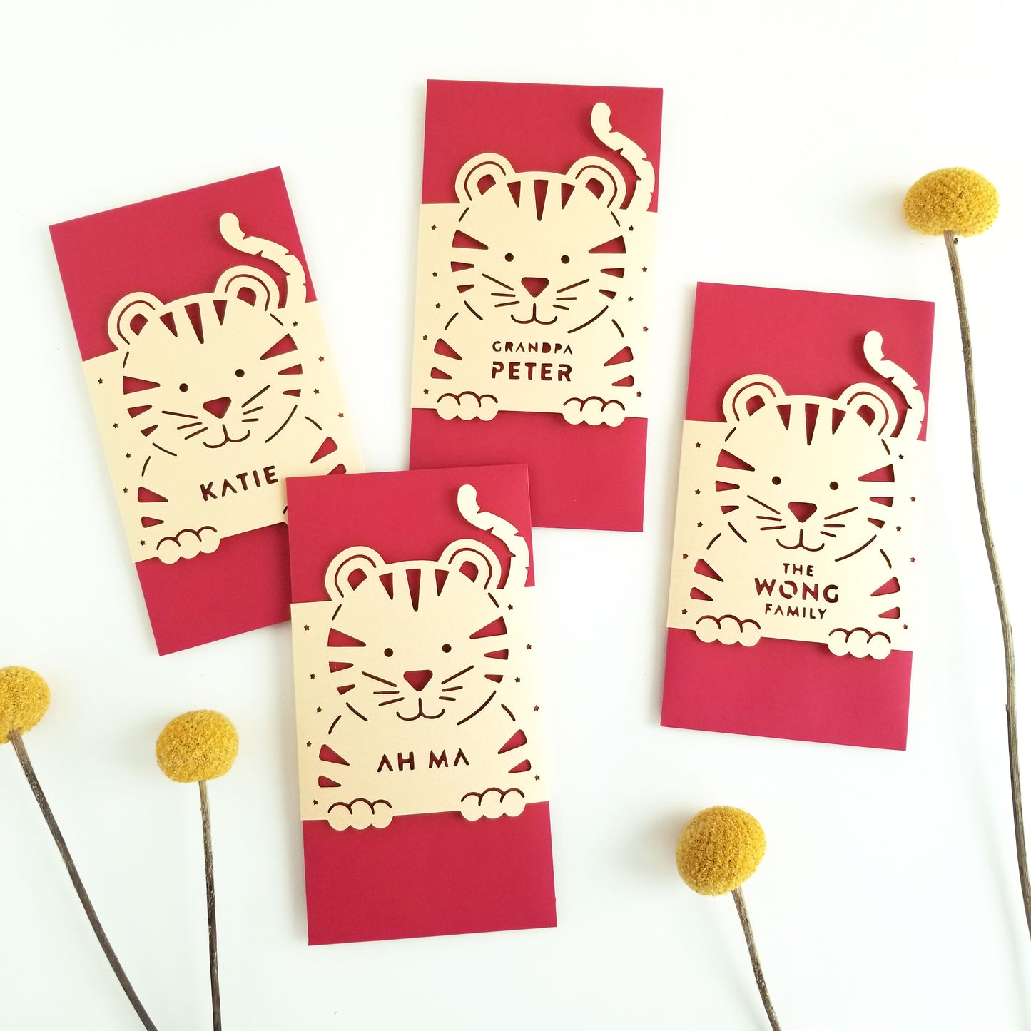 2022 Year of the Tiger Red Envelope, personalized