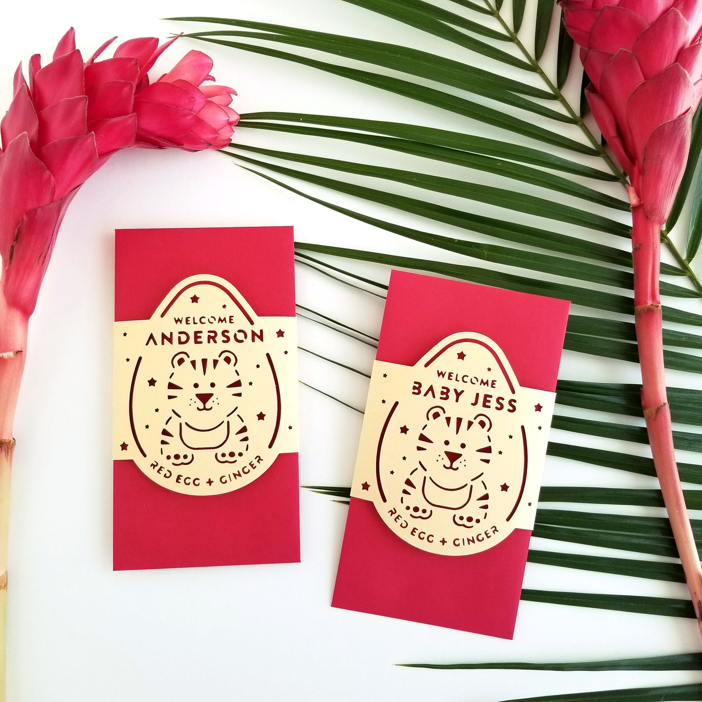 2022 Tiger Red Egg and Ginger Red Envelope, personalized