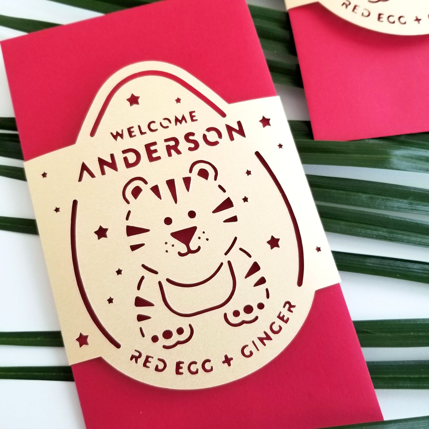 2022 Tiger Red Egg and Ginger Red Envelope, personalized