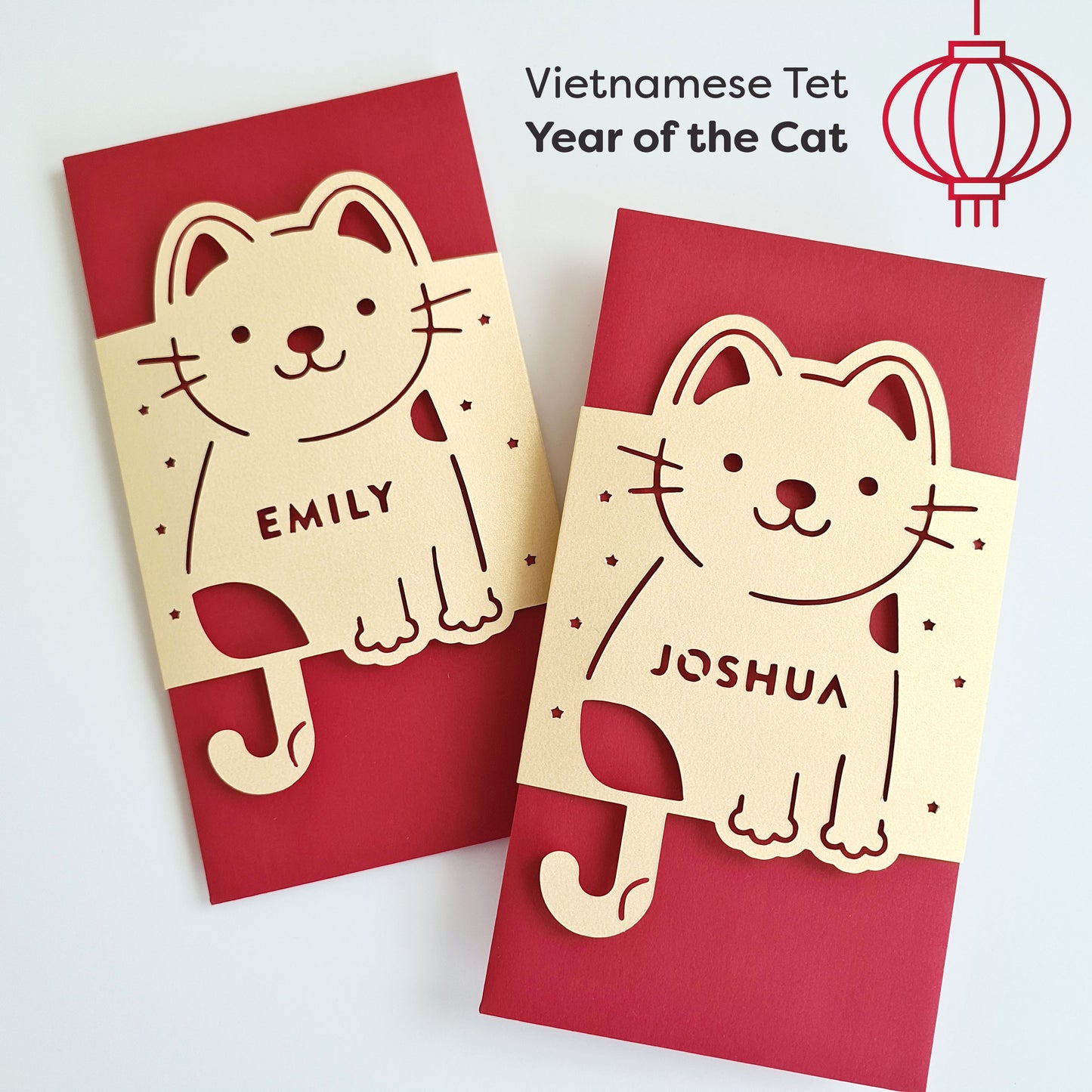 2023 Vietnamese Year of the Cat Red Envelope, personalized
