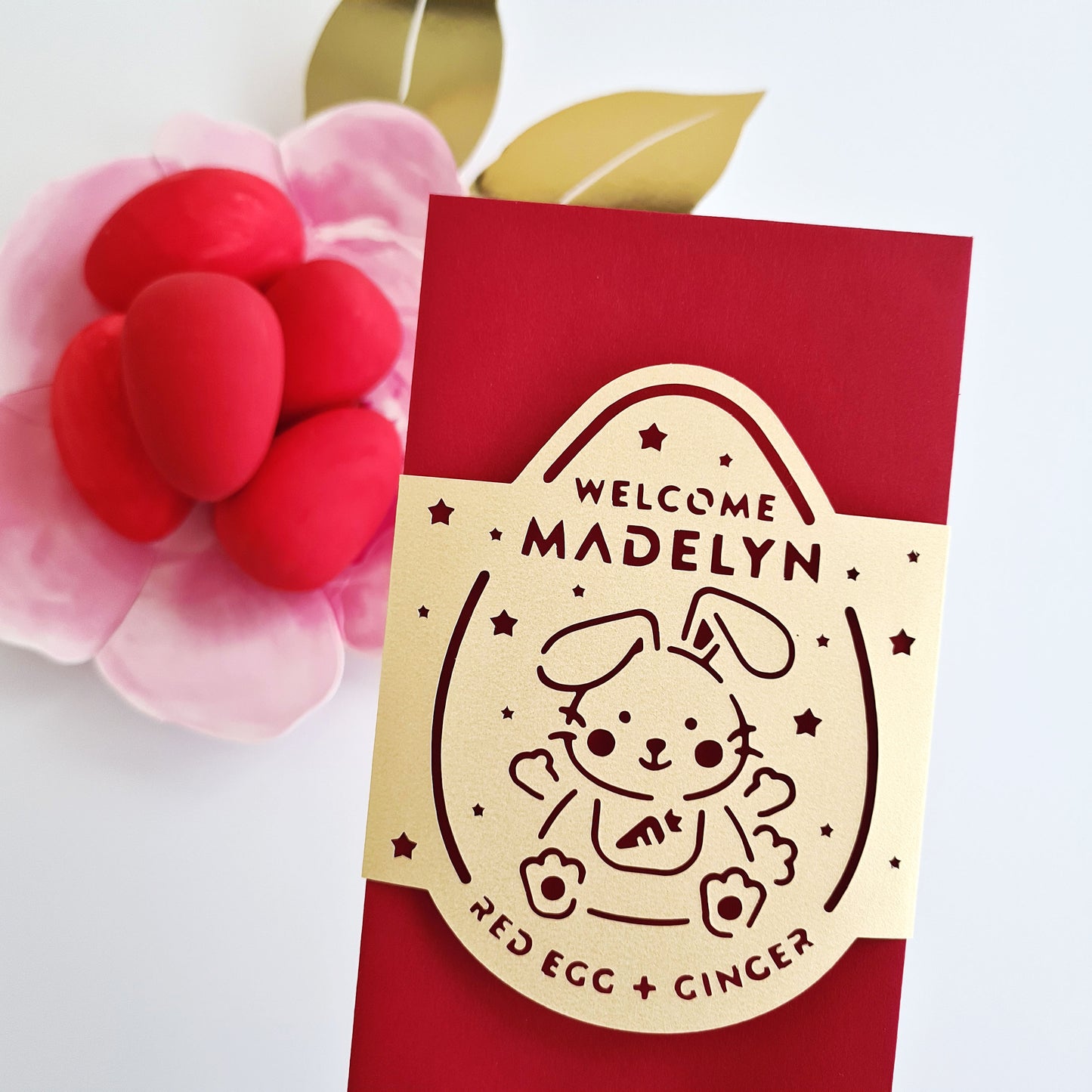 2023 Rabbit Red Egg and Ginger / 100 Days Red Envelope, personalized