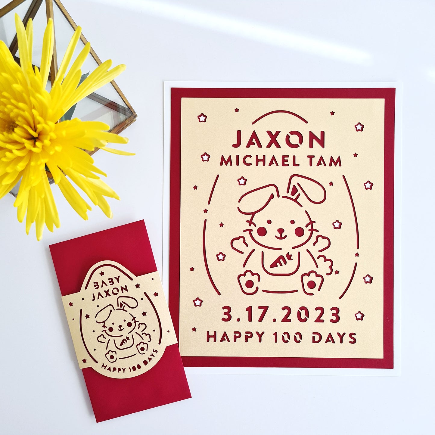 2023 Rabbit Red Egg and Ginger / 100 Days Red Envelope, personalized