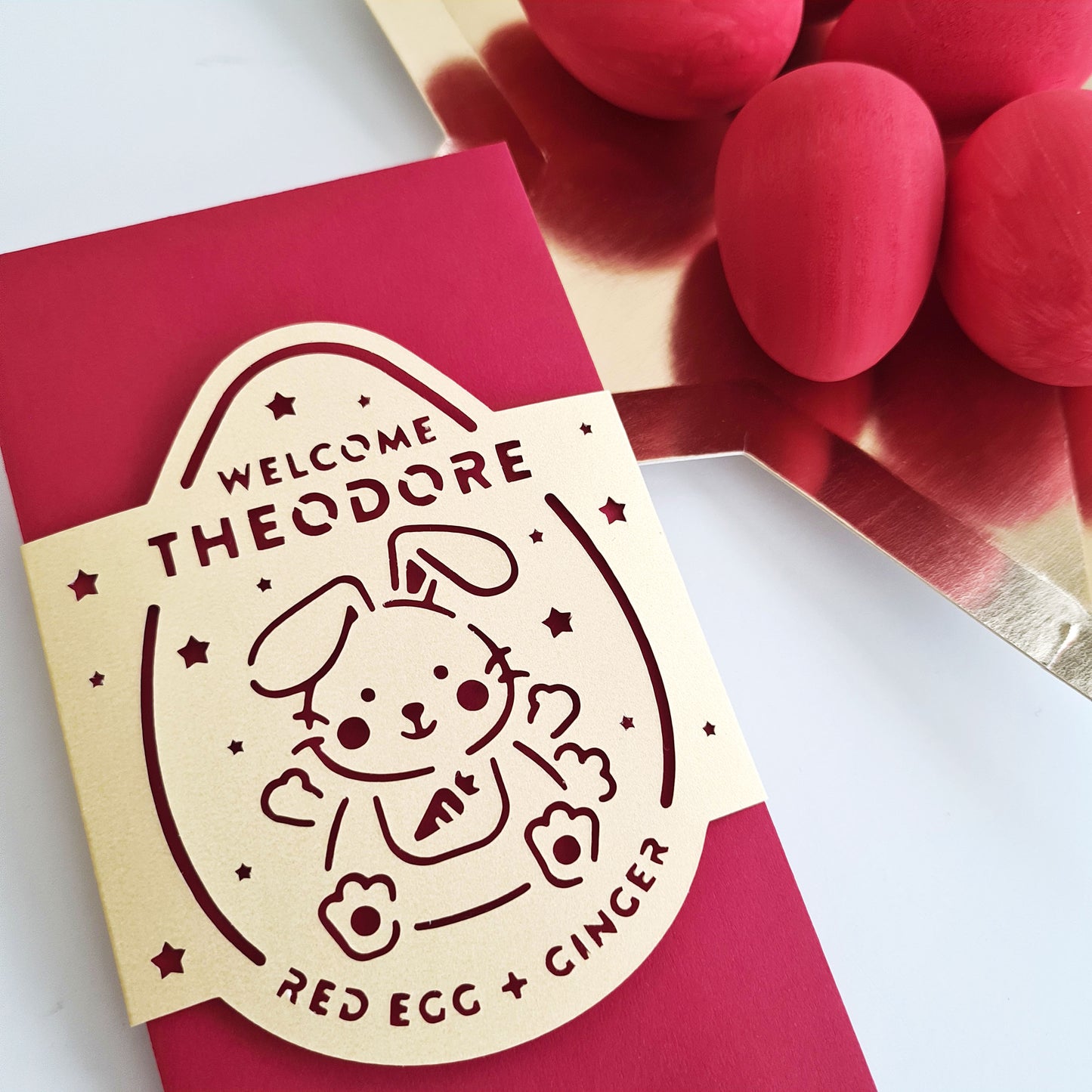 2023 Rabbit Red Egg and Ginger / 100 Days Red Envelope, personalized