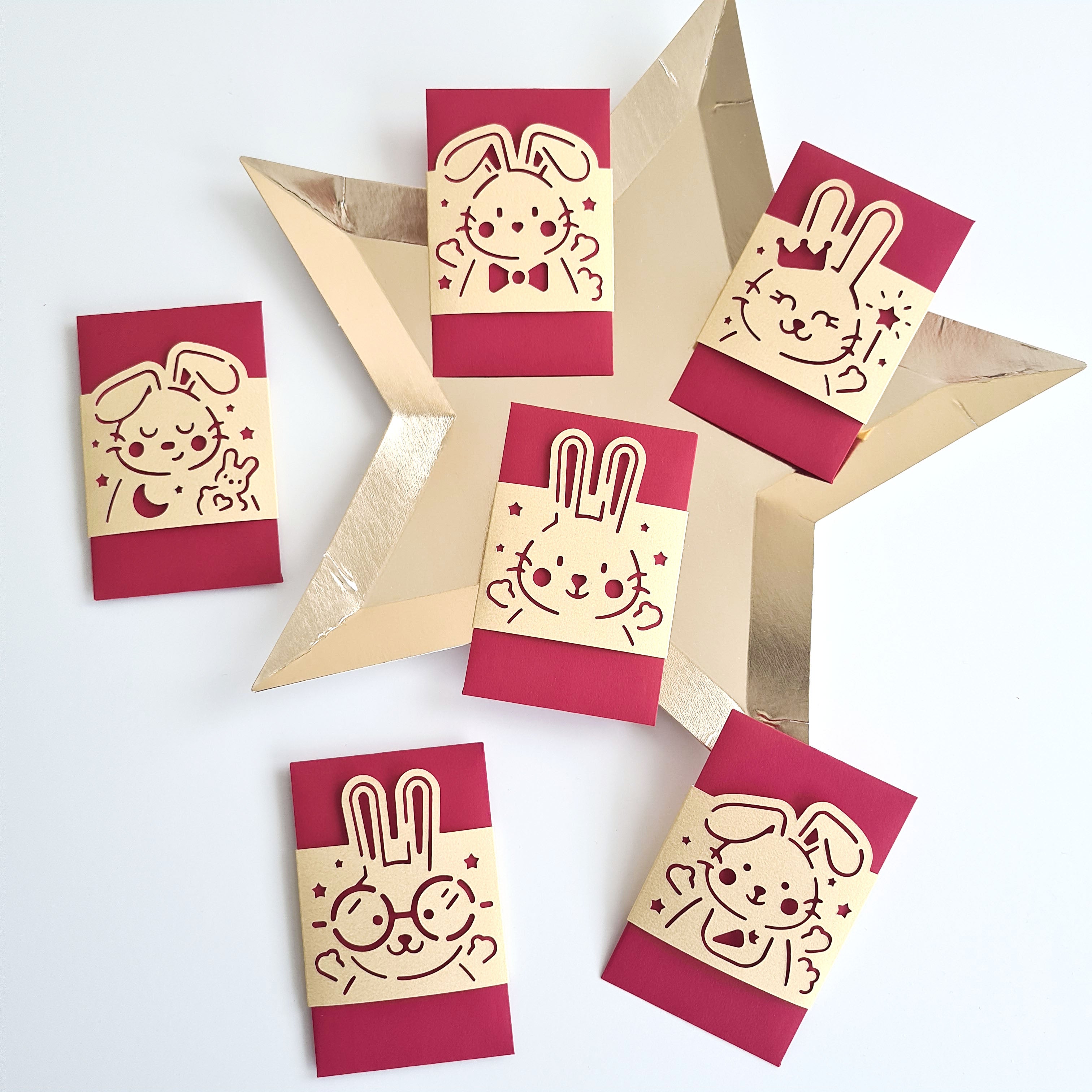 2023 Mini Rabbit Red Envelopes, Set of 6 – HooHoo And Mouse