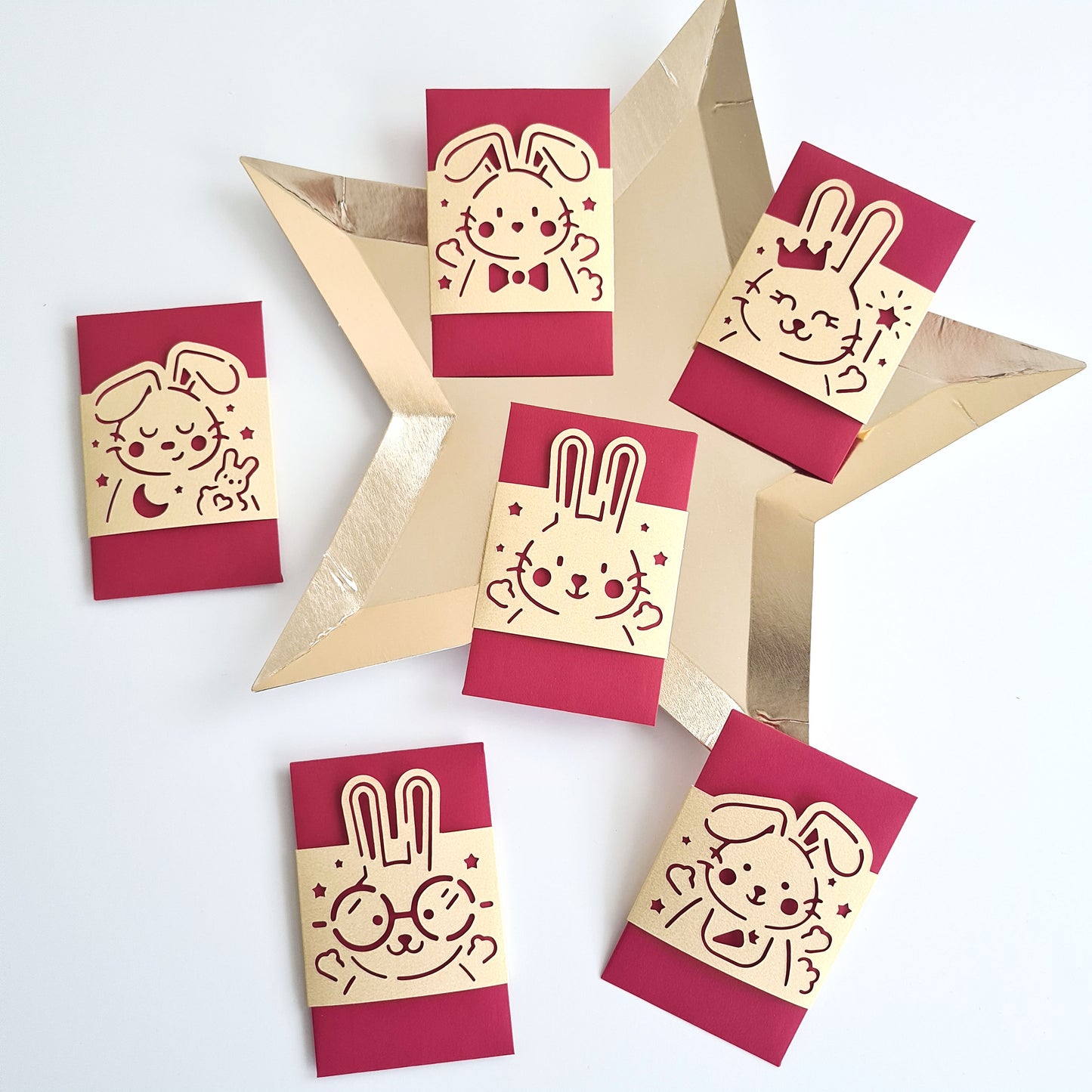 2023 Mini Rabbit Red Envelopes, Set of 6