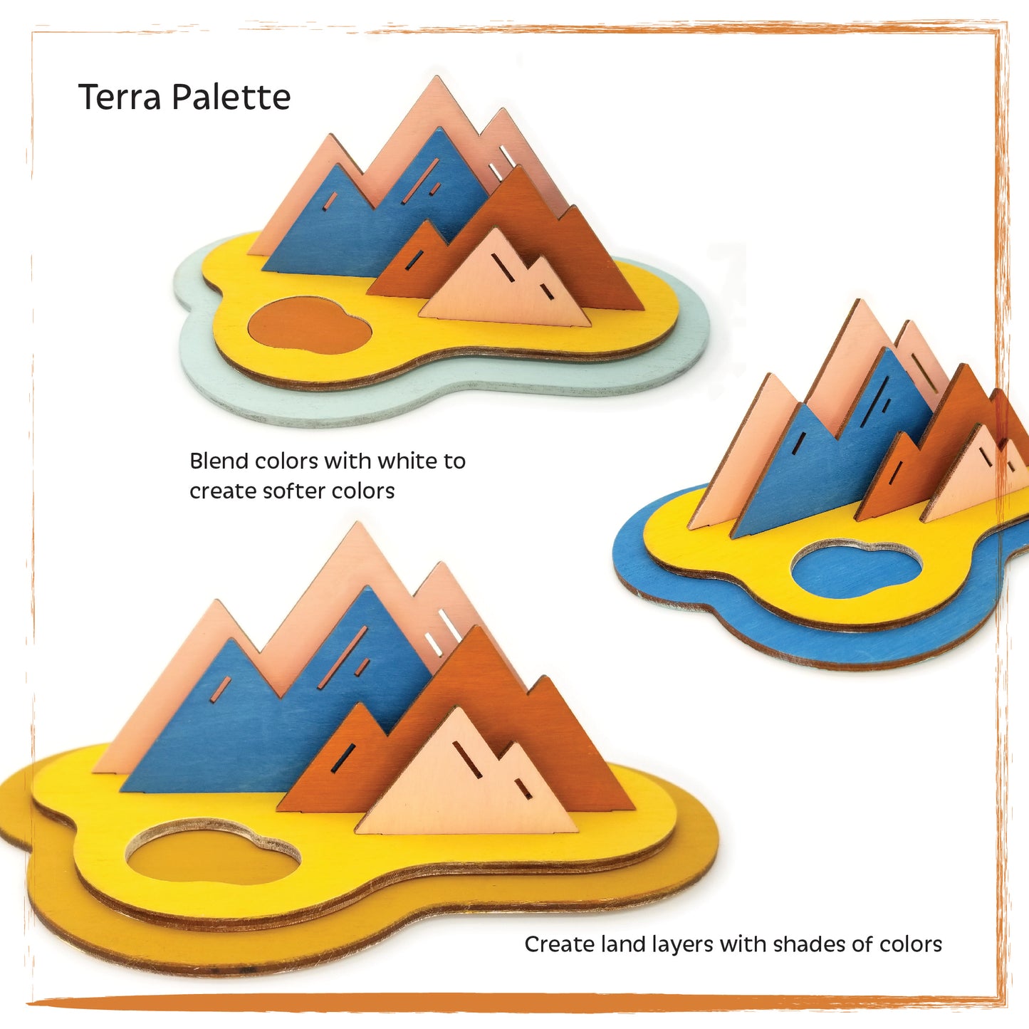 Wooden Mountain Landscape Paint Kit