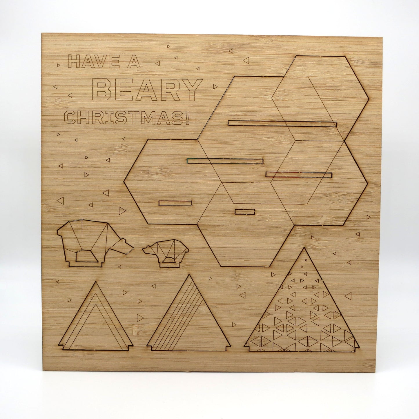 A Beary Christmas Wood CardScape