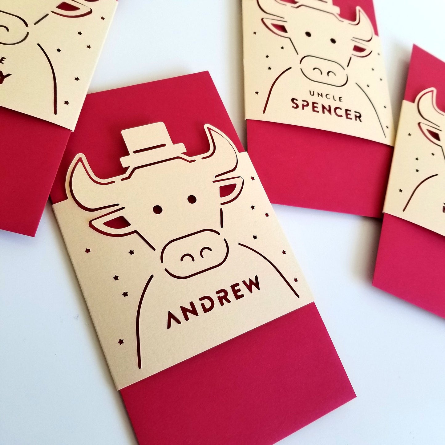 2021 Year of the Ox Red Envelope, personalized