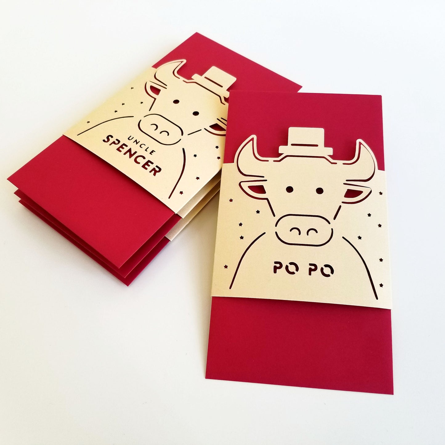 2021 Year of the Ox Red Envelope, personalized